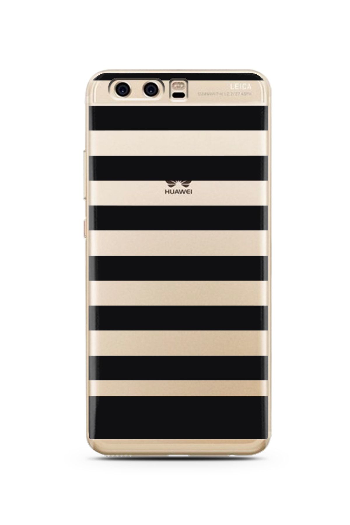 Spoyi Çizgi Tasarımlı Süper Şeffaf Silikon Telefon Kılıfı Huawei P10