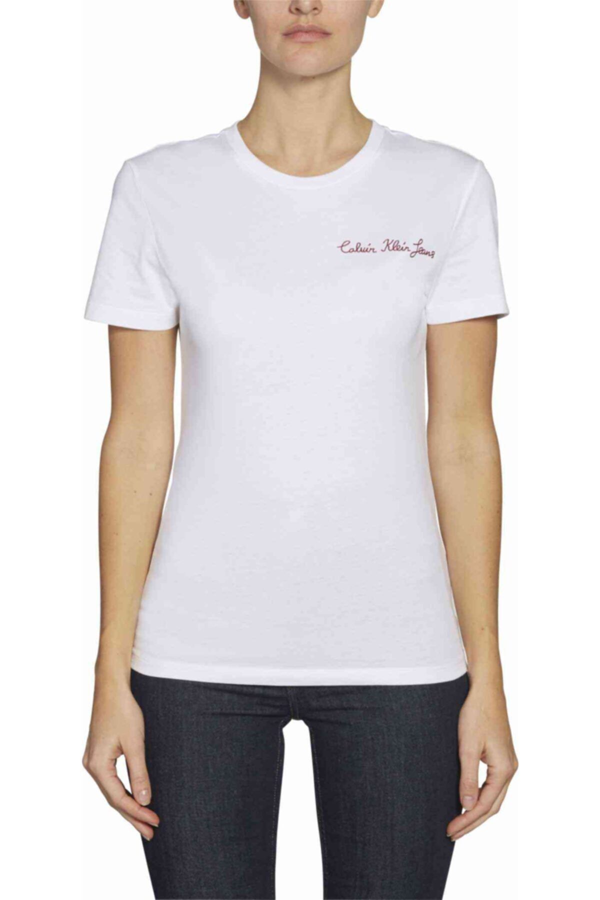 Calvin Klein Kadın Beyaz  T-Shirt