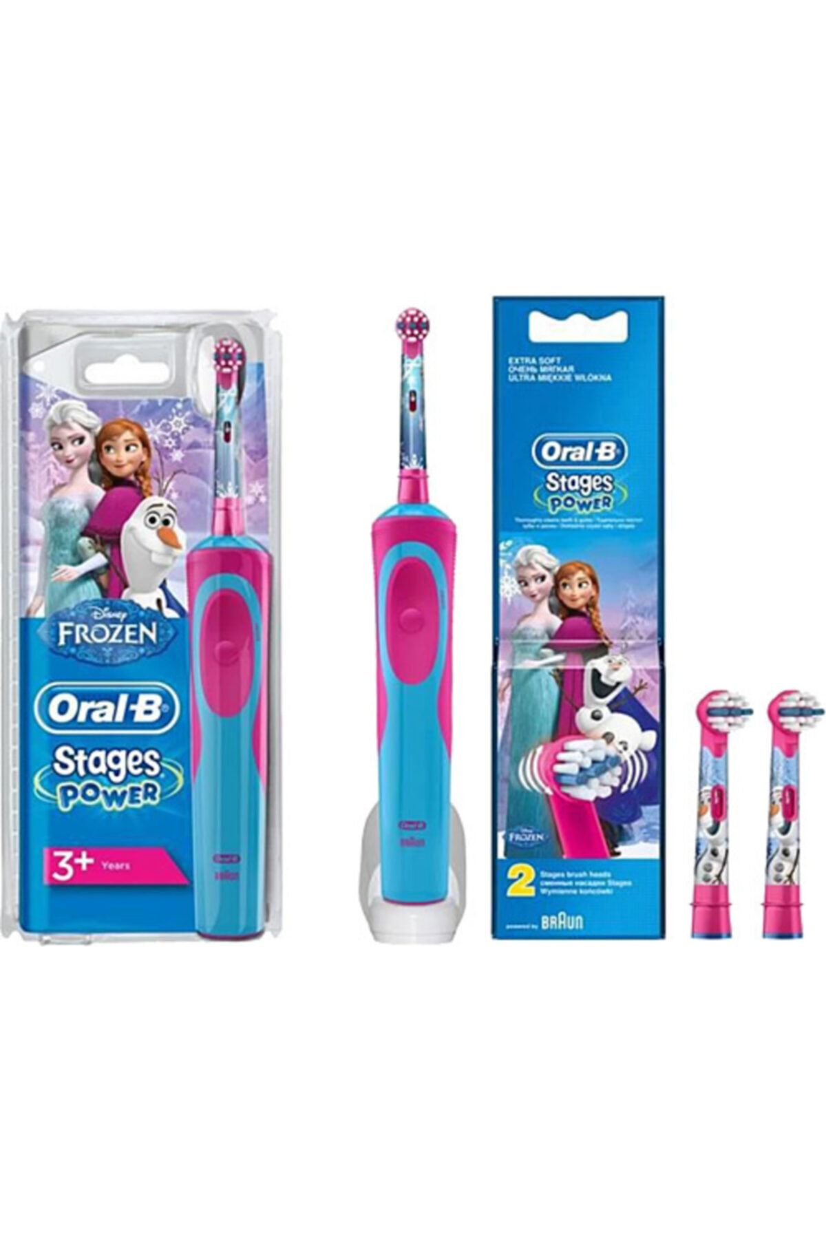 Oral-B Stages Power Frozen + Frozen 2'li Yedek Başlıklı Şarjlı Çocuk Diş Fırçası