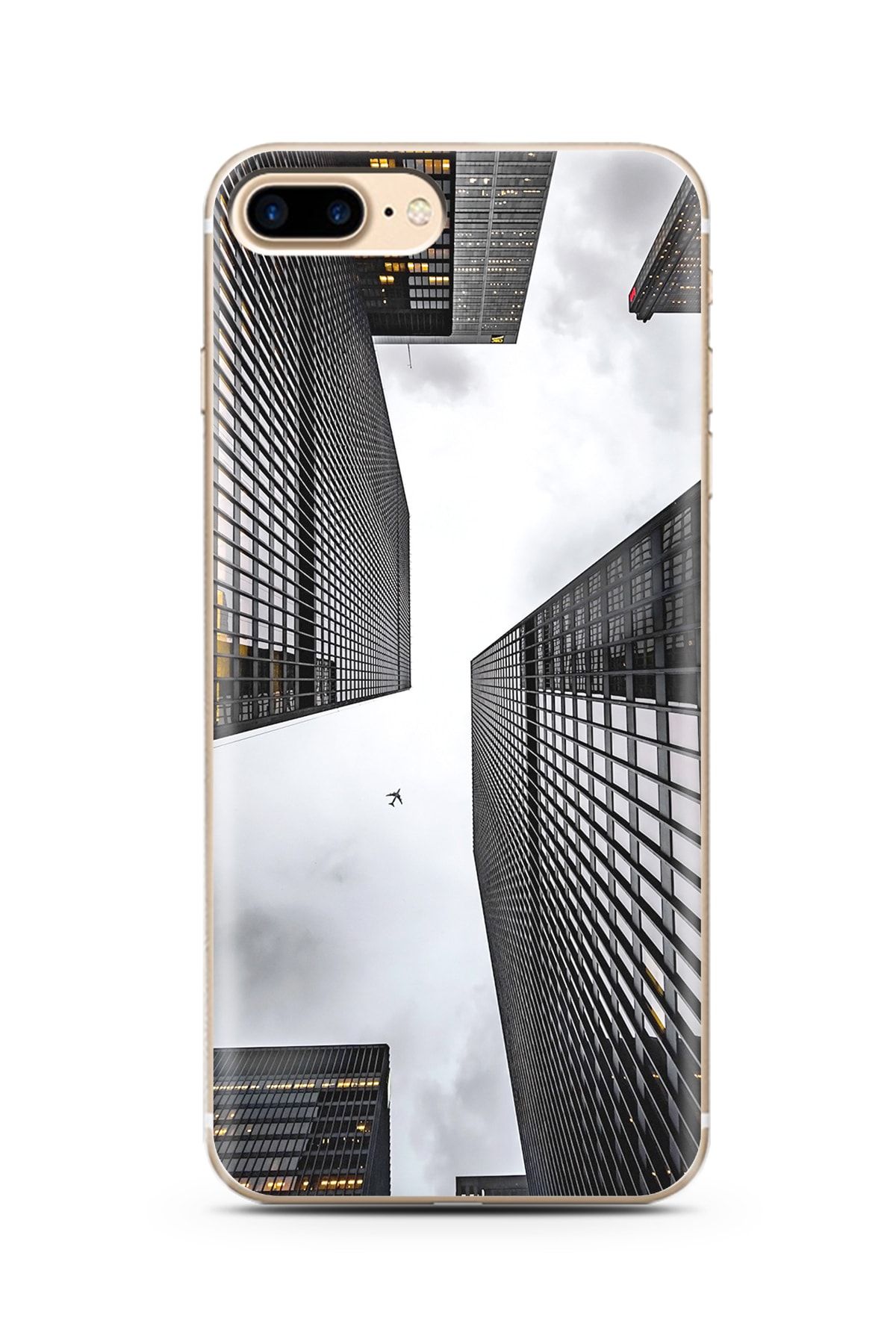 Spoyi Bina Tasarımlı Süper Şeffaf Silikon Iphone 7 Plus Telefon Kılıfı