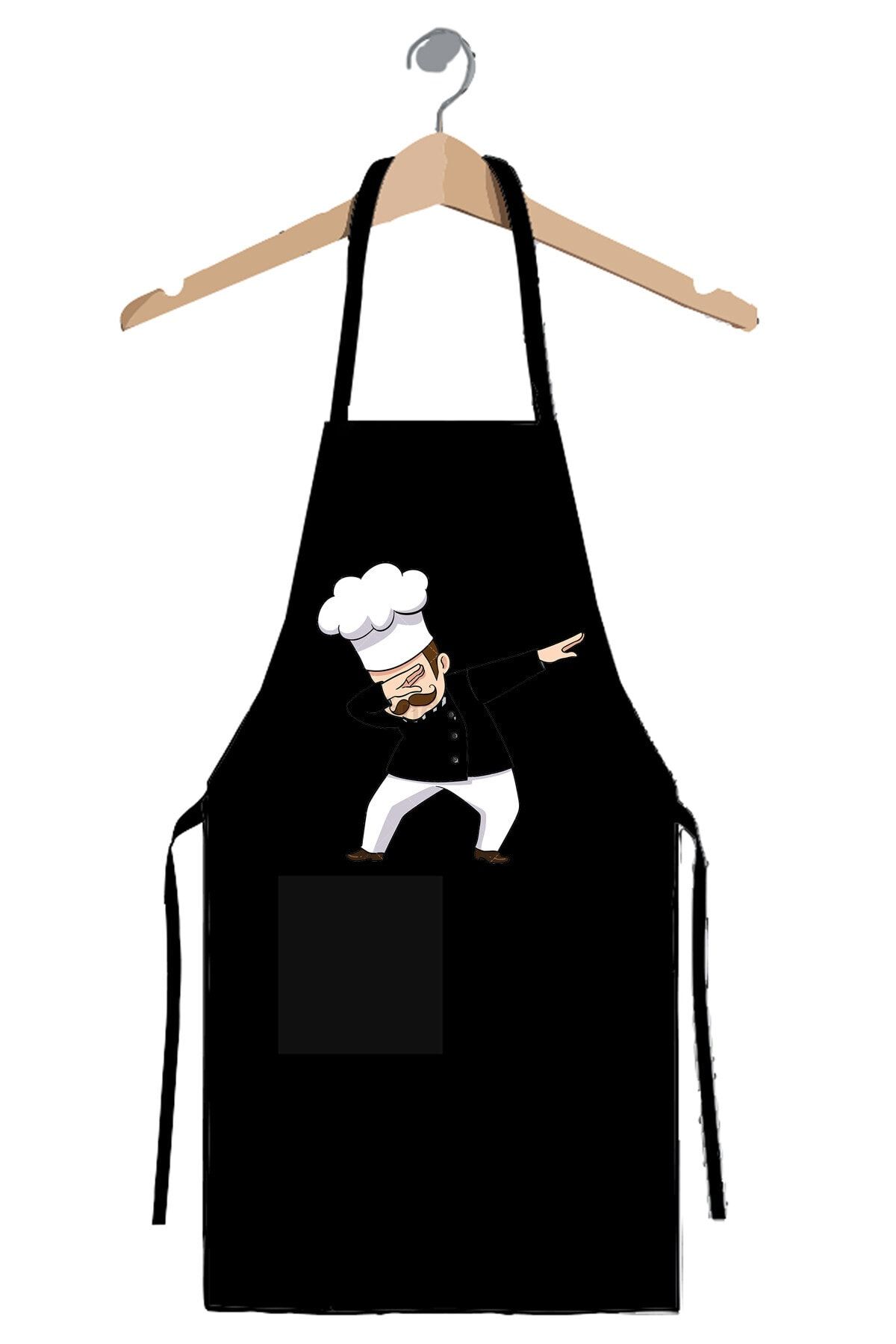 Art T-Shirt Chef Dabbing Mutfak Önlüğü