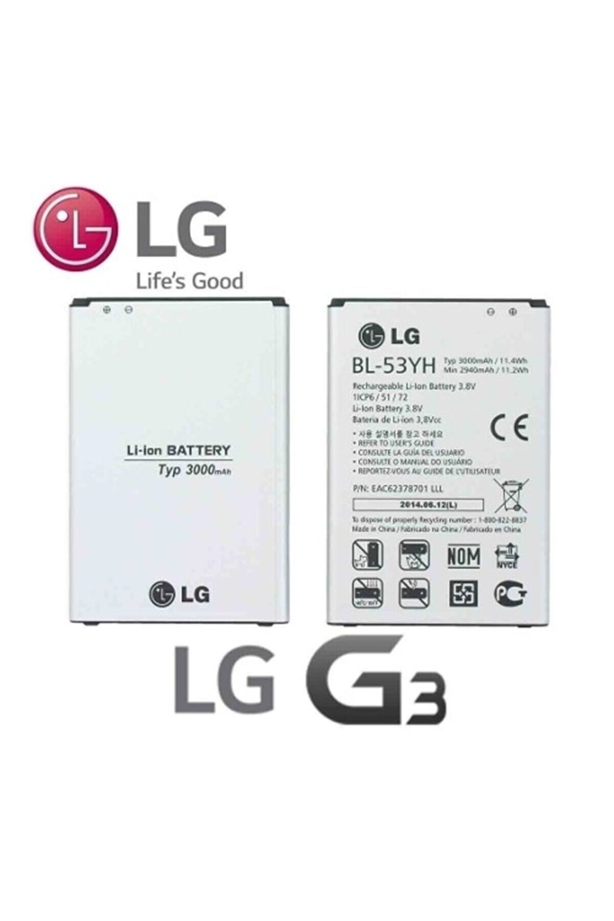 LG G3 Batarya Pil Orj.