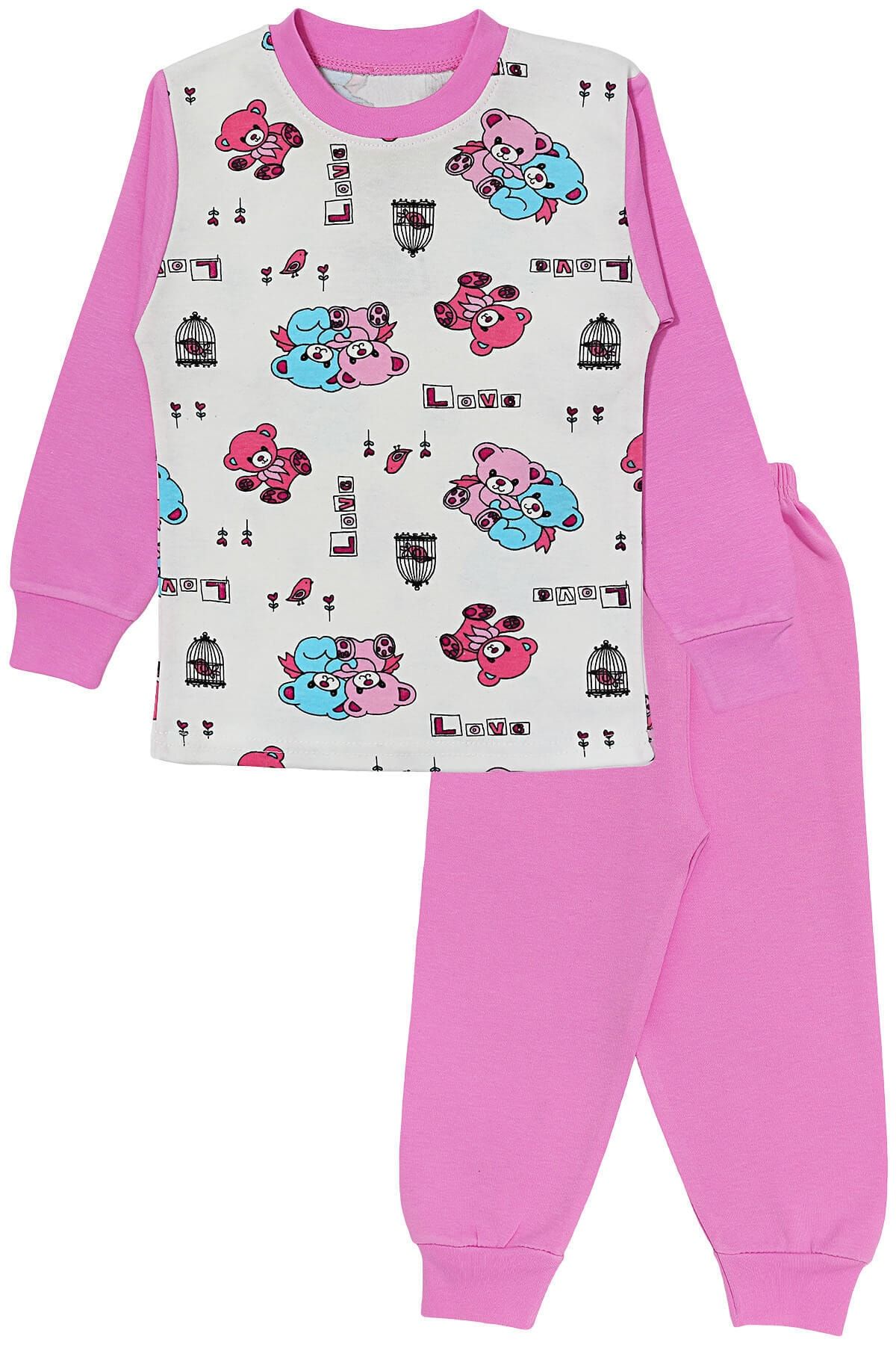 DobaKids Kız Çocuk Pembe Pijama Takımı