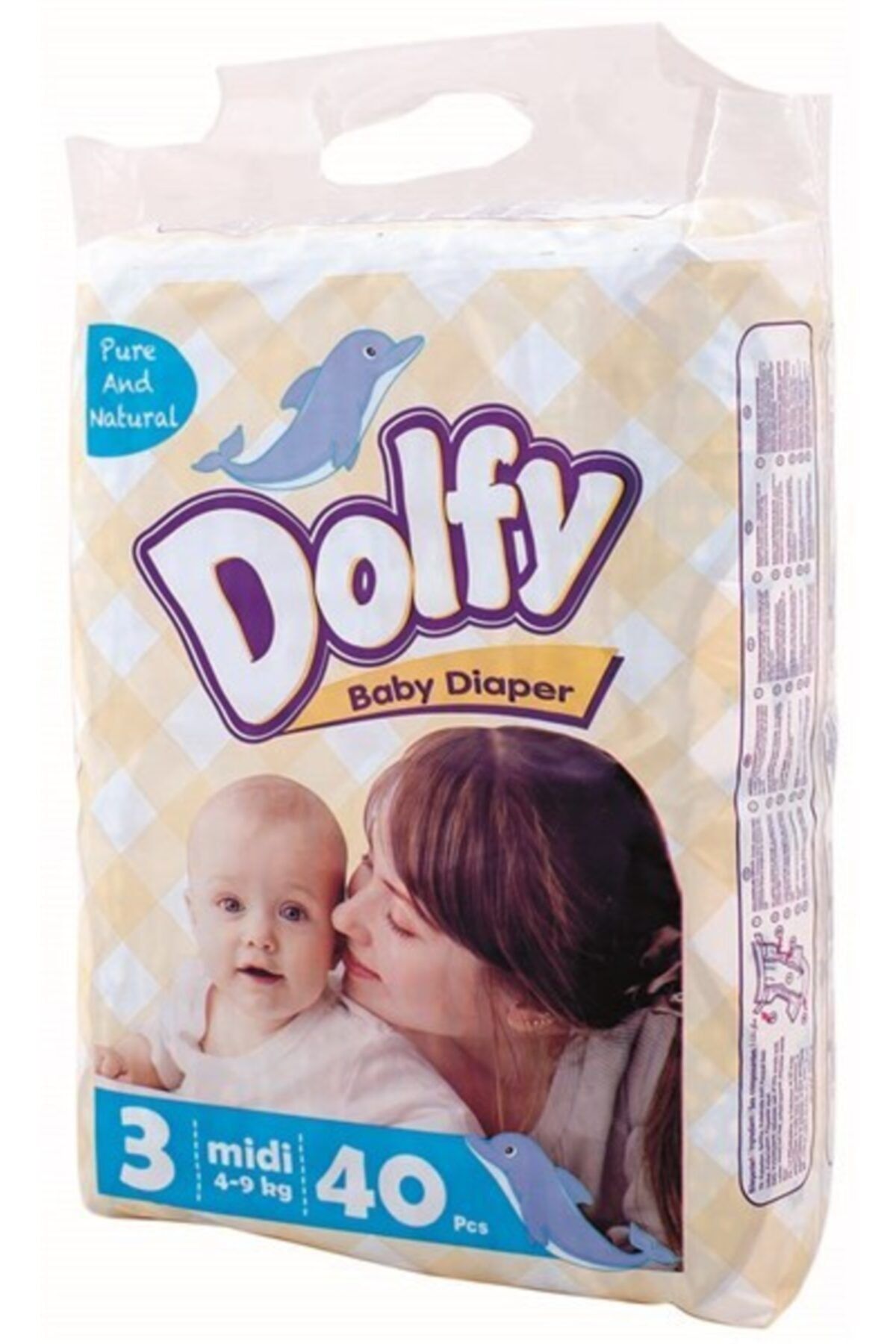 DOLFY Baby Bebek Bezi 3 Beden 40 Adet