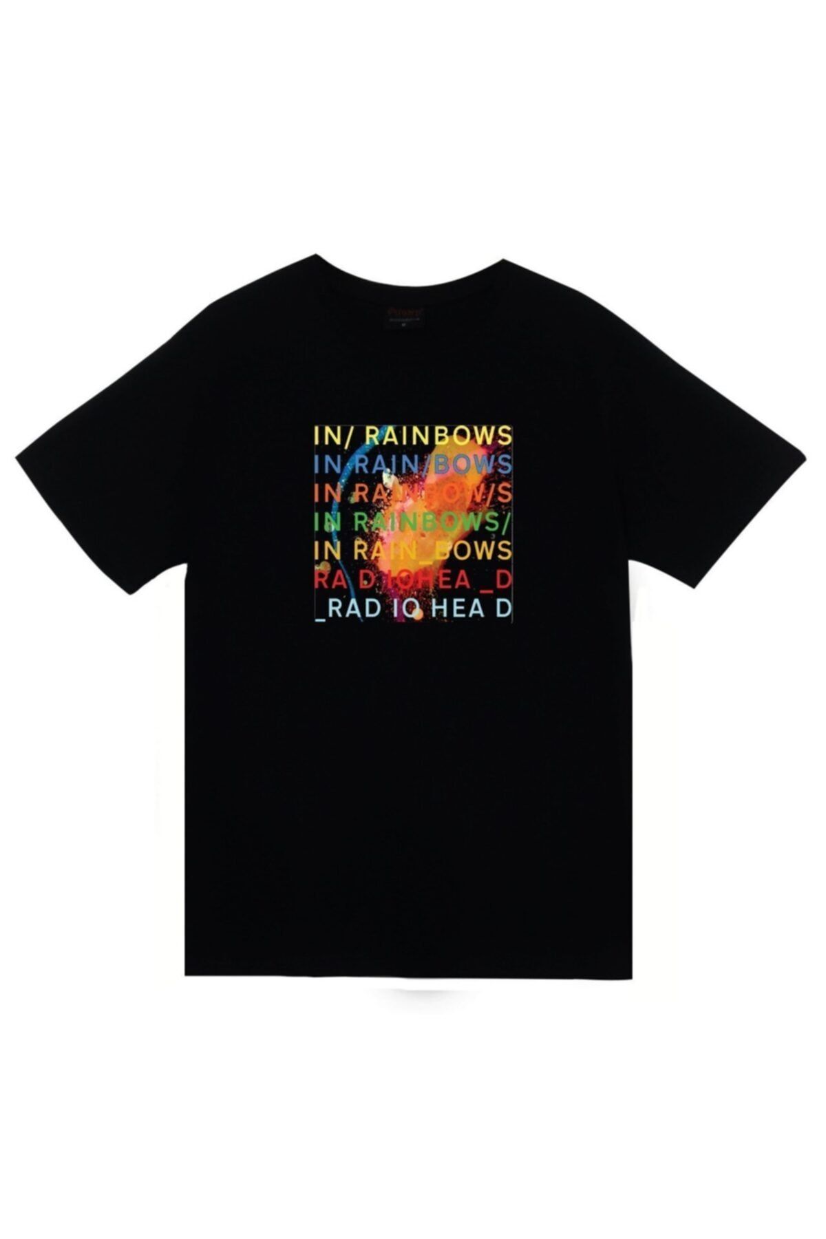 fame-stoned Unisex Siyah Radiohead Baskılı T-shirt