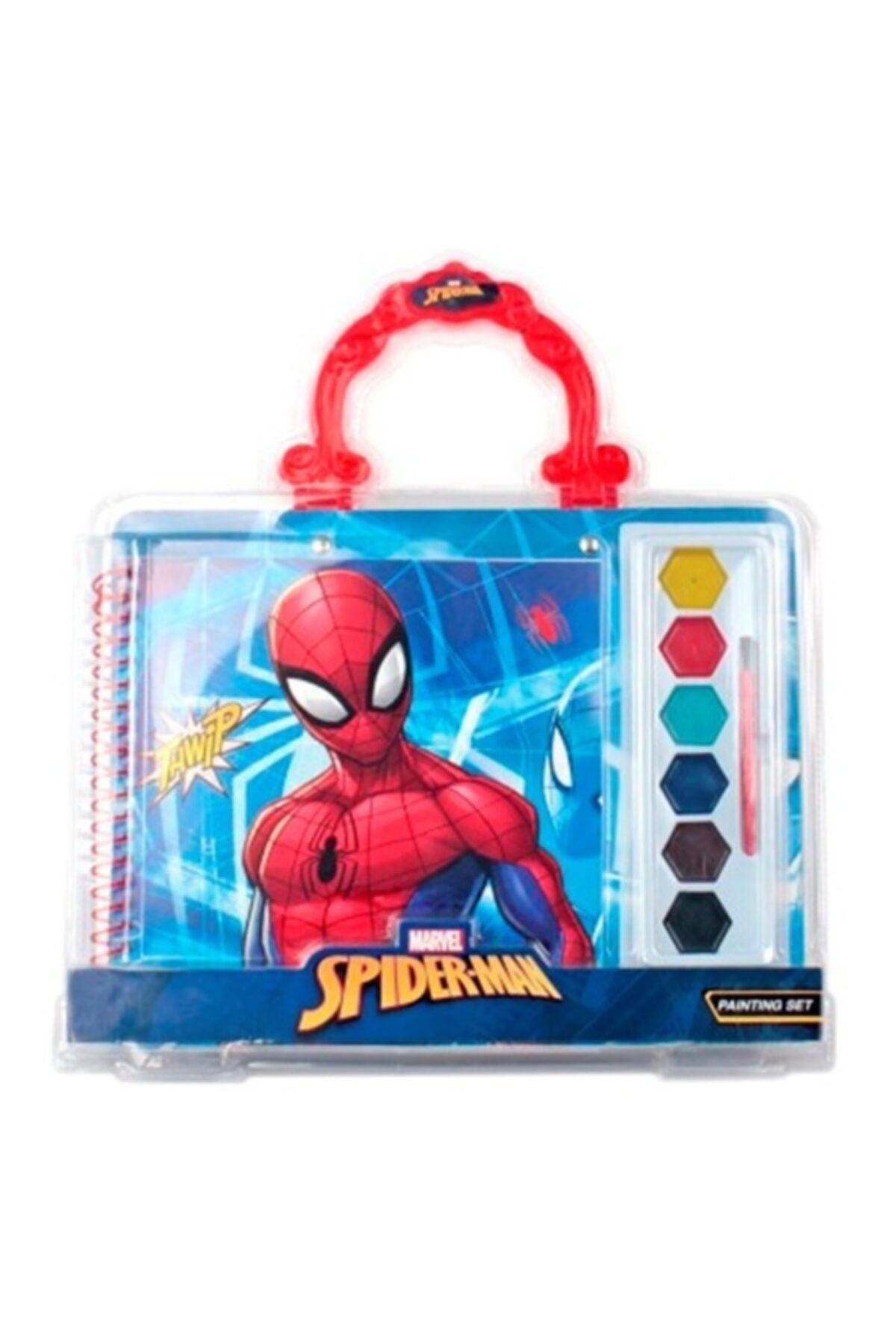 Cem Spiderman Lisanslı Boyama Seti - Boyama Kitabı + Sulu Boya Seti