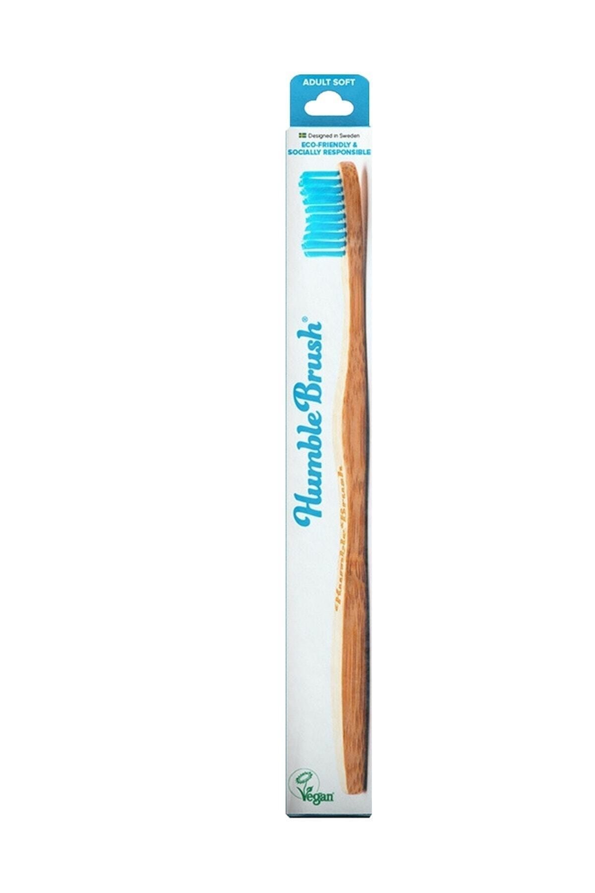 Humble Brush %100 Doğal Bambu Yetişkin Için Diş Fırçası Soft - Mavi