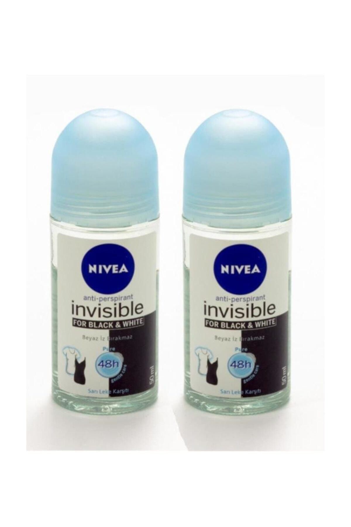 NIVEA Nıvea Roll-on Invisible Black&white Pure 50 Ml Kadın X 2 Adet