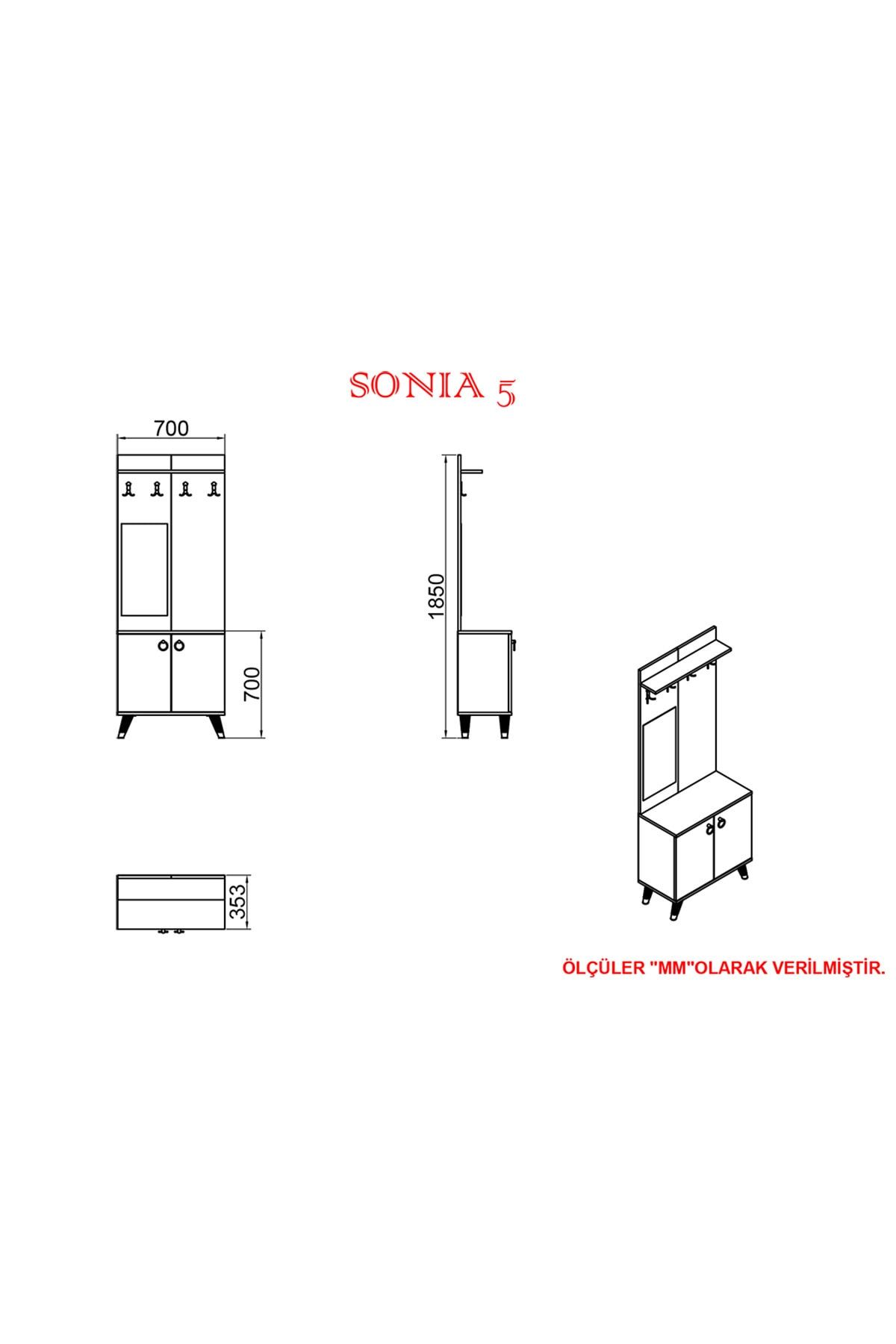 Sonia-5 Sn05 Vestiyer Ayakkabılık Vestiyer Portmanto_4