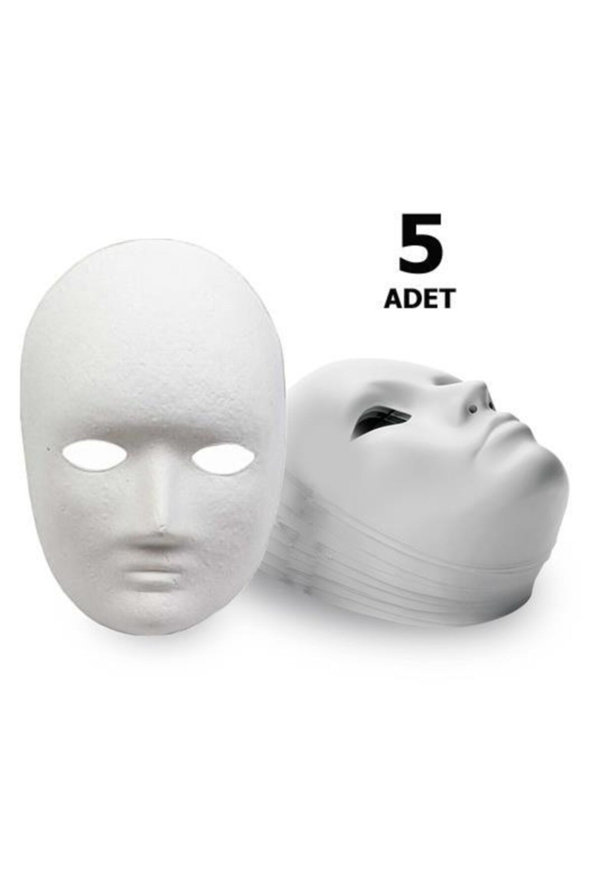 Hobialem 5 Adet, Karton Maske, Boyanabilir, Eğitici Maske Boyama, Etkinlik Ve Hobi Maskesi