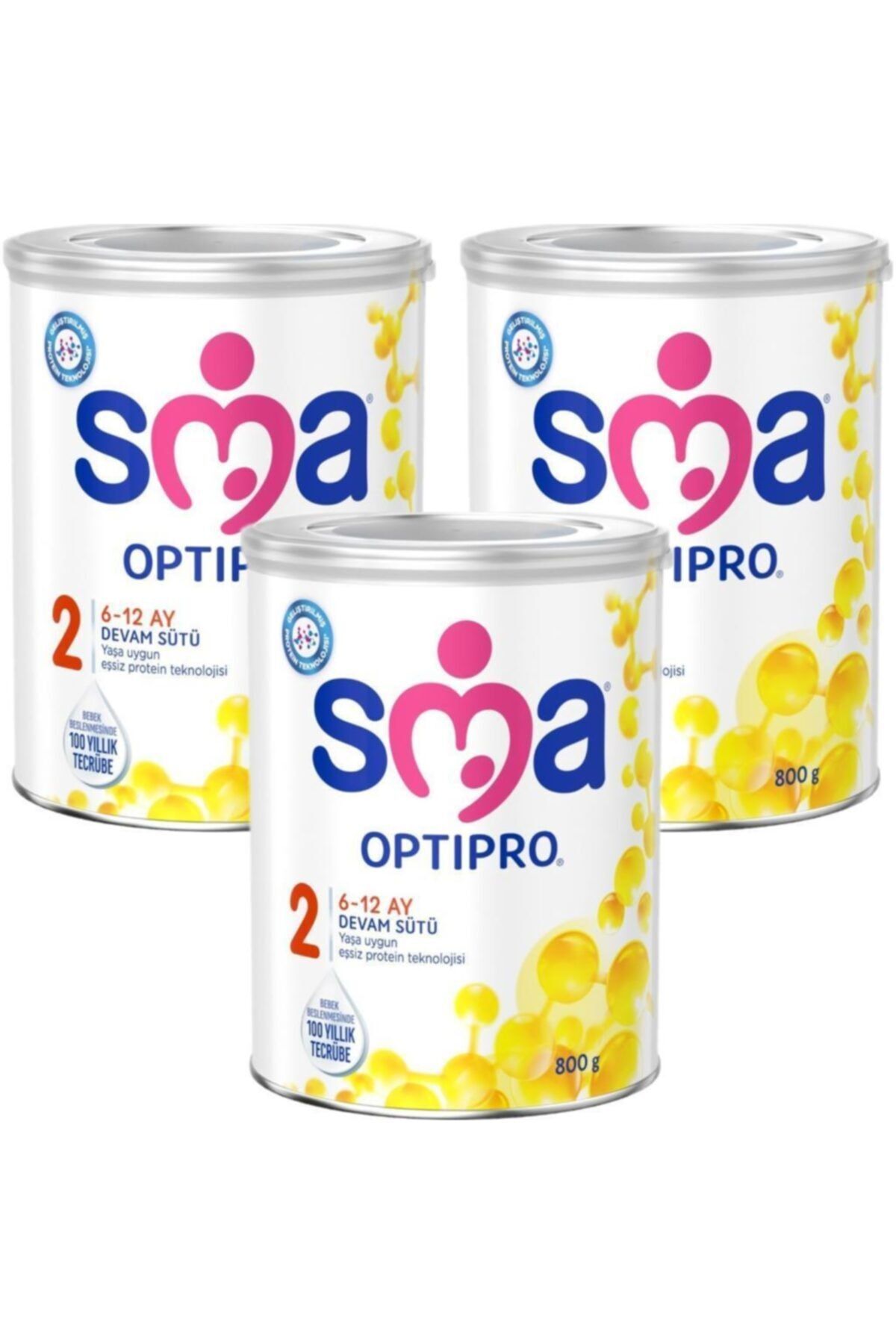 Nestle Sma Optipro 2 No 800g 6-12 Ay Bebek Devam Sütü X3 Adet