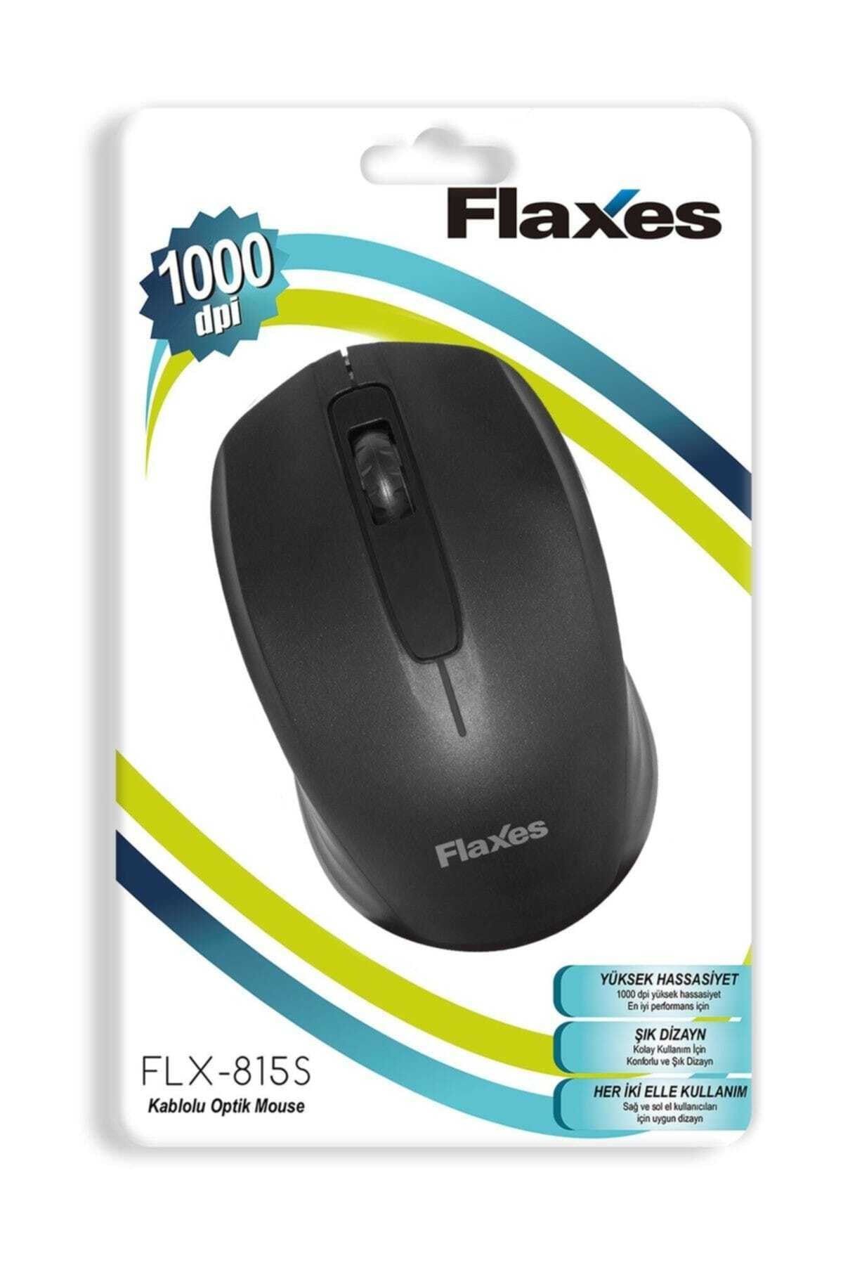 FLAXES FLX-815S 1000DPI USB Kablolu Siyah Mouse FLX-815S
