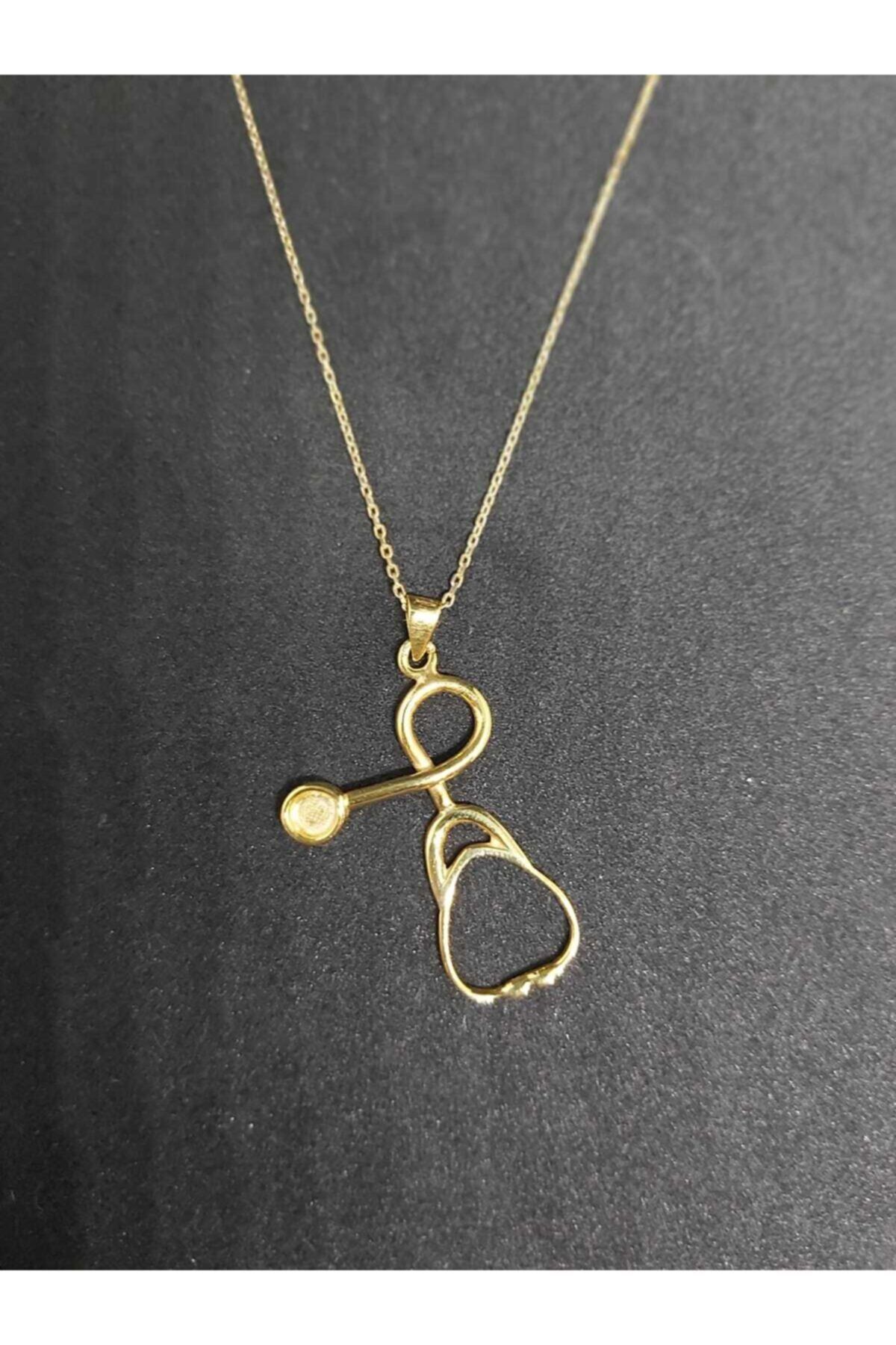 Genel Markalar B&s Jewelry - "heart Beat" Gümüş- Altın Kaplama Stetoskop Kolye