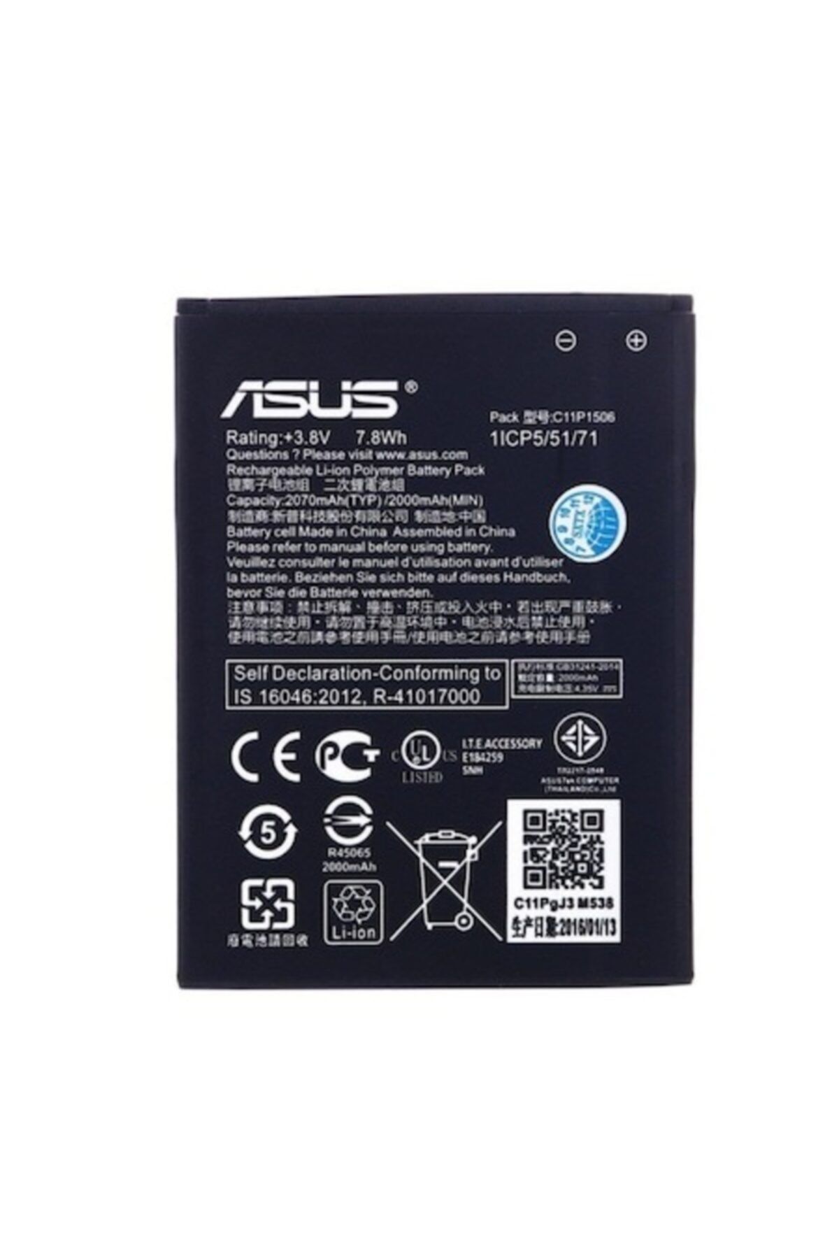 ASUS Zenfone Go 2 Zb500kl Batarya Pil C11p1506