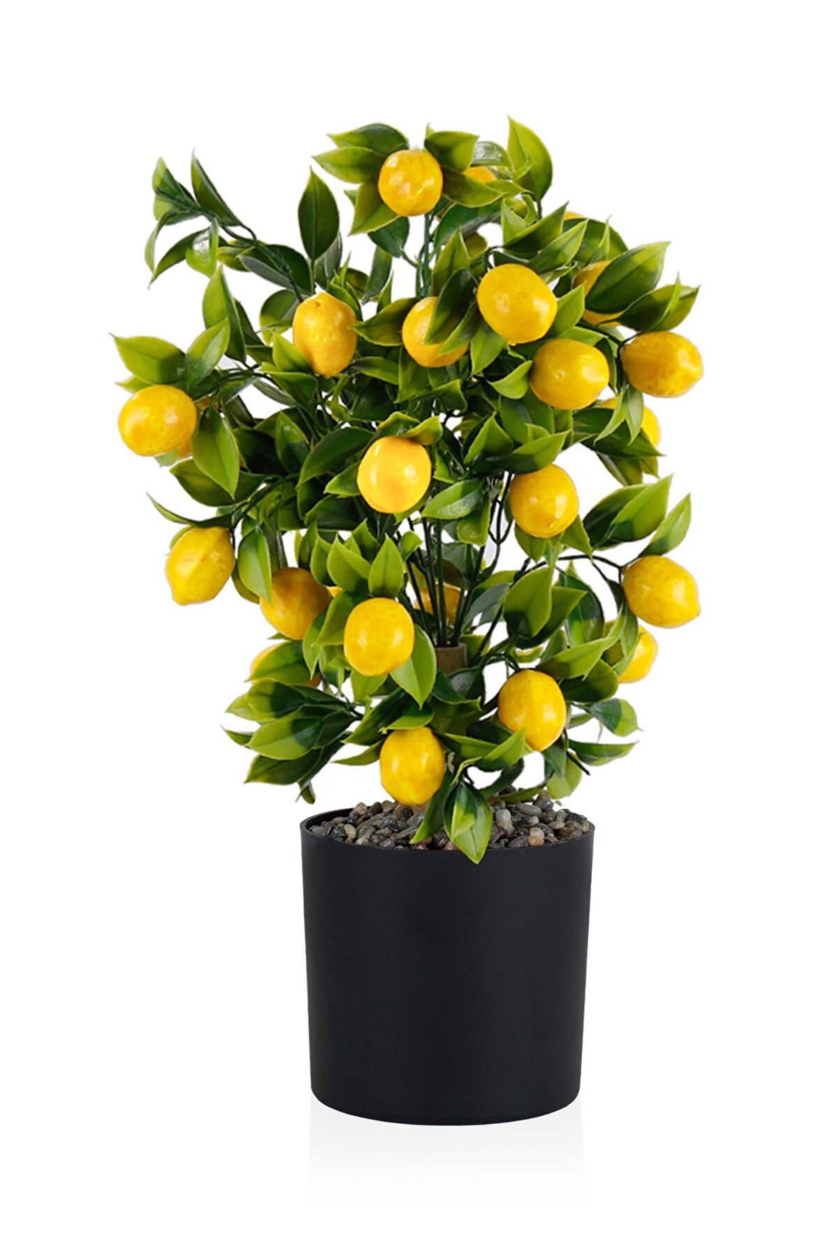 Çiçekmisin Siyah Saksıda Yapay Limon Ağacı