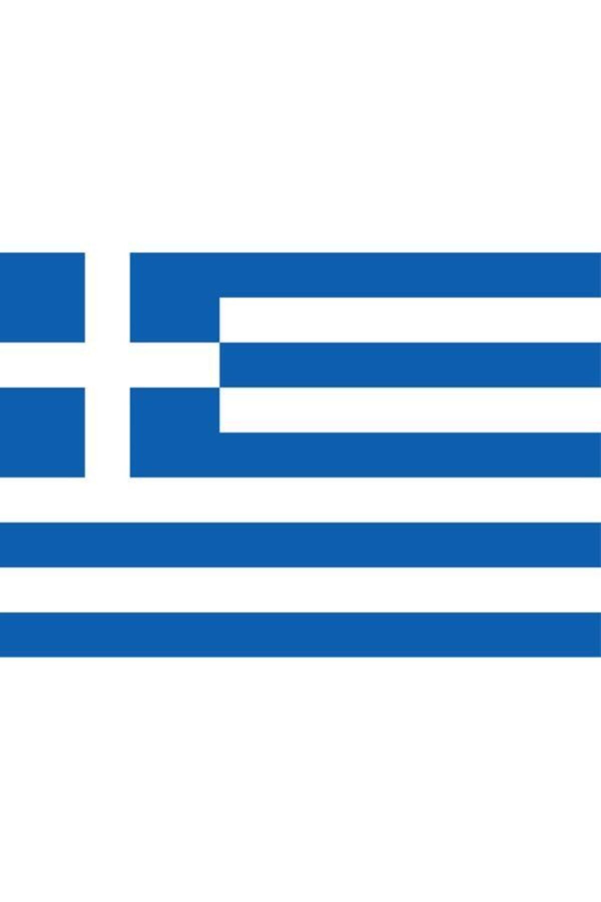 Saturn Masa Üstü Yunanistan Bayrağı 15x23cm Masa Bayrağı