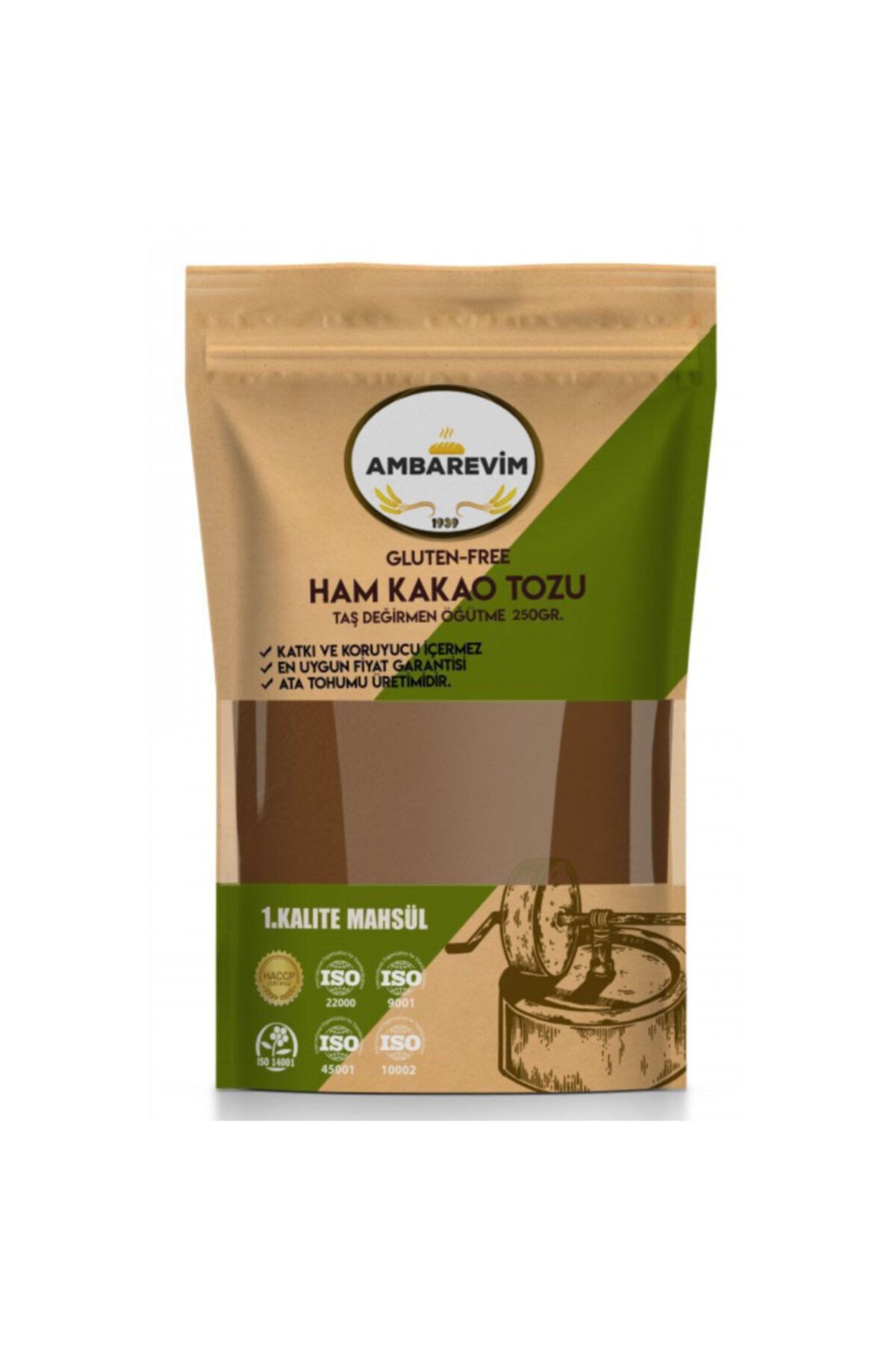 Ambarevim Ham Kakao Tozu 200 gr Glutensiz 1. Kalite