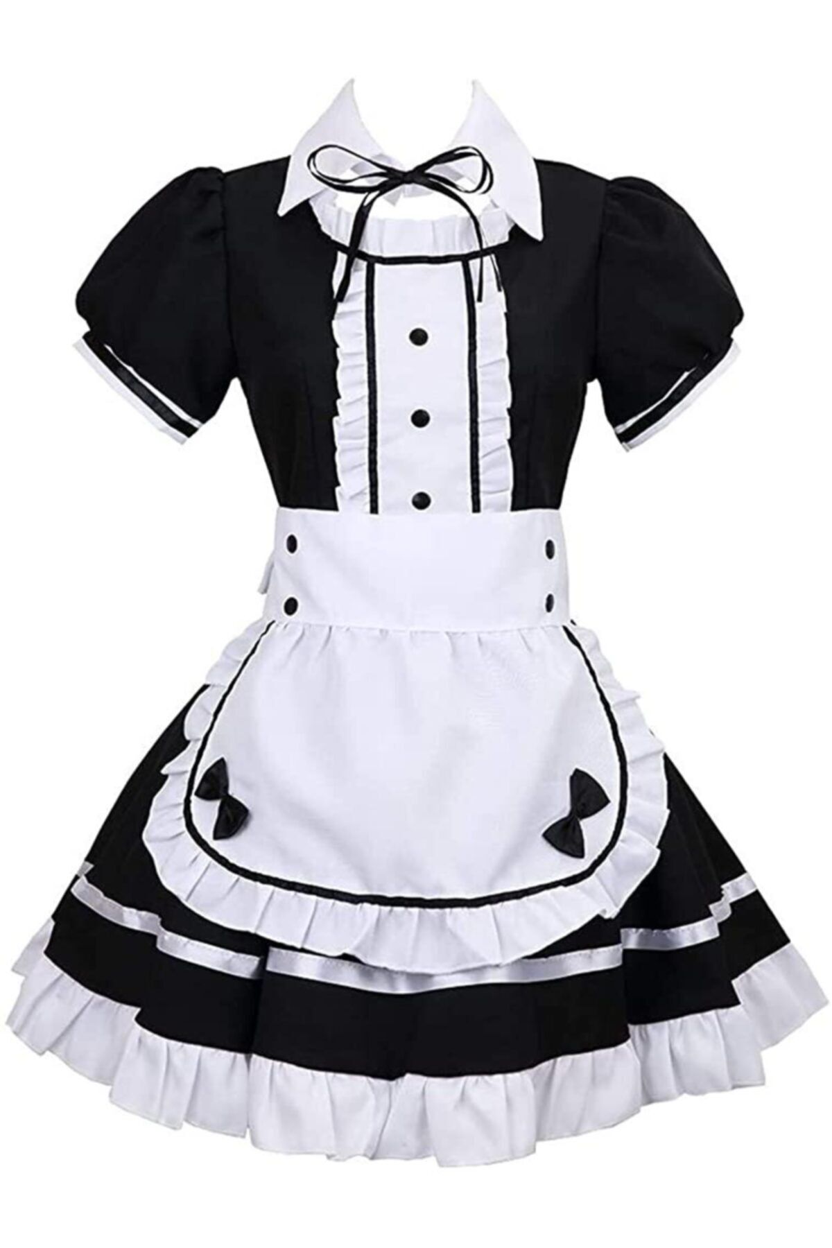 GALAXYBUTIQUE Anime Maid Dress Cosplay Özel Tasarım Hizmetçi Elbisesi