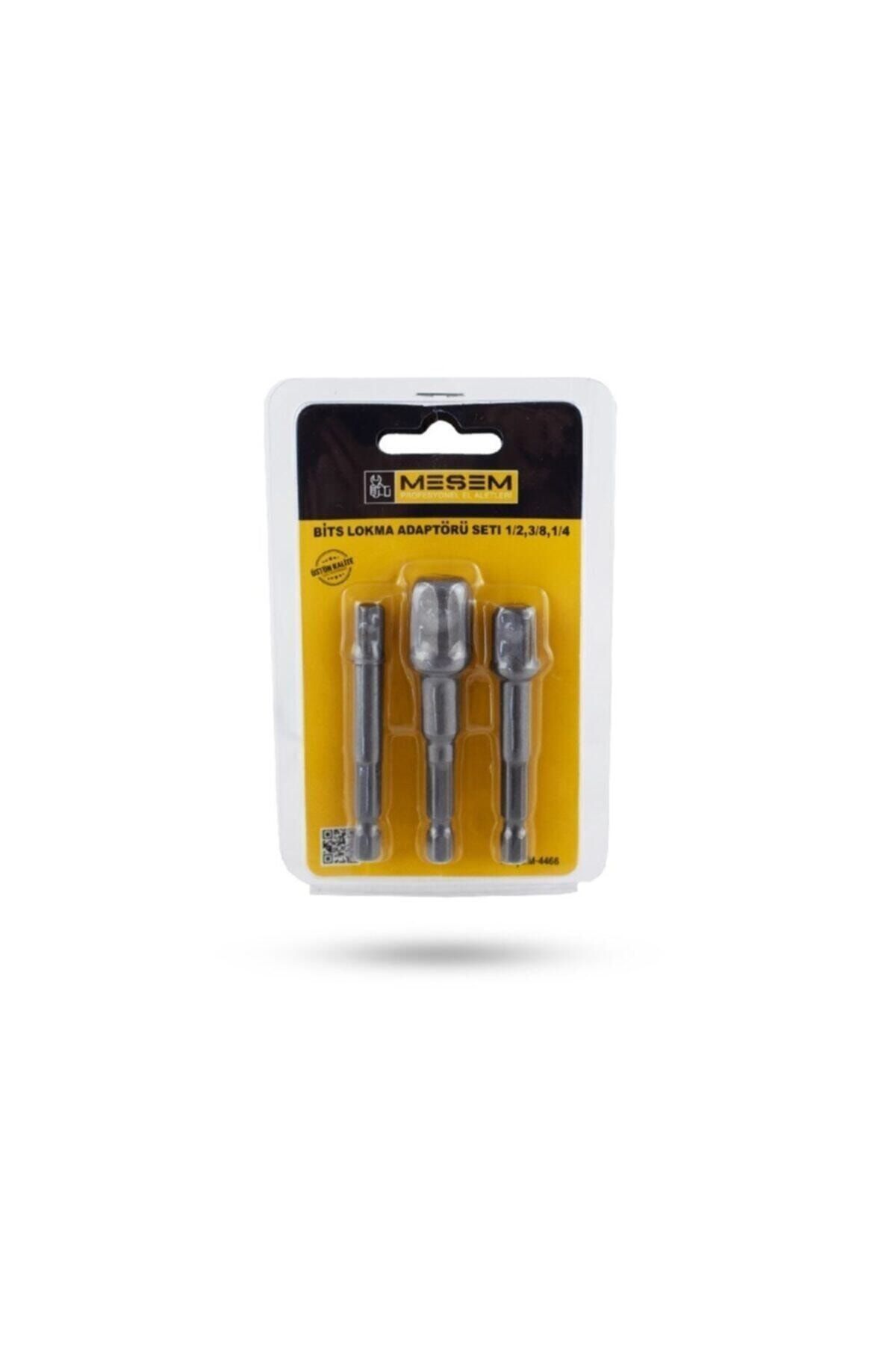 Mesem Tools Bits Lokma Adaptörü Seti 3 Parça 1/2 3/8 1/4