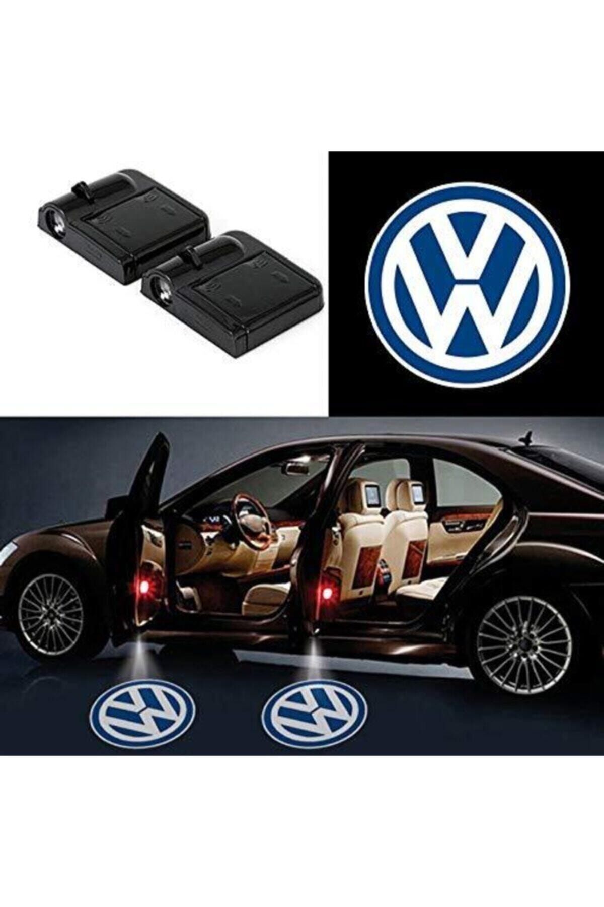 ünlütürkotoaksesuar Vw Volkswagen Pilli Kapı Altı Led Logo 2 Adet