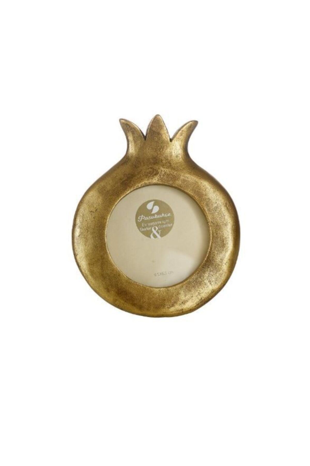 Paşabahçe Nar Şekilli Küçük Gold Eskitme Çerçeve 6,5cm