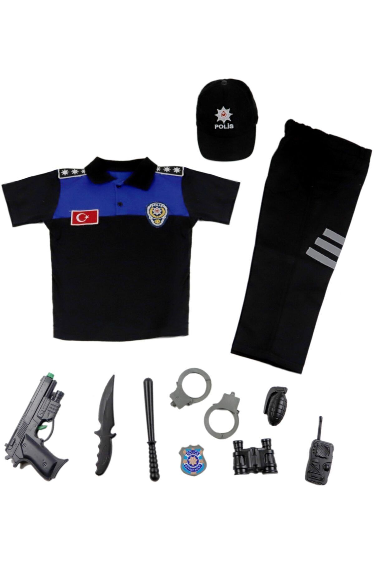 Liyavera Unisex Polo Yaka Türk Sivil Toplum Polis Kostümü Çocuk Kıyafeti 1