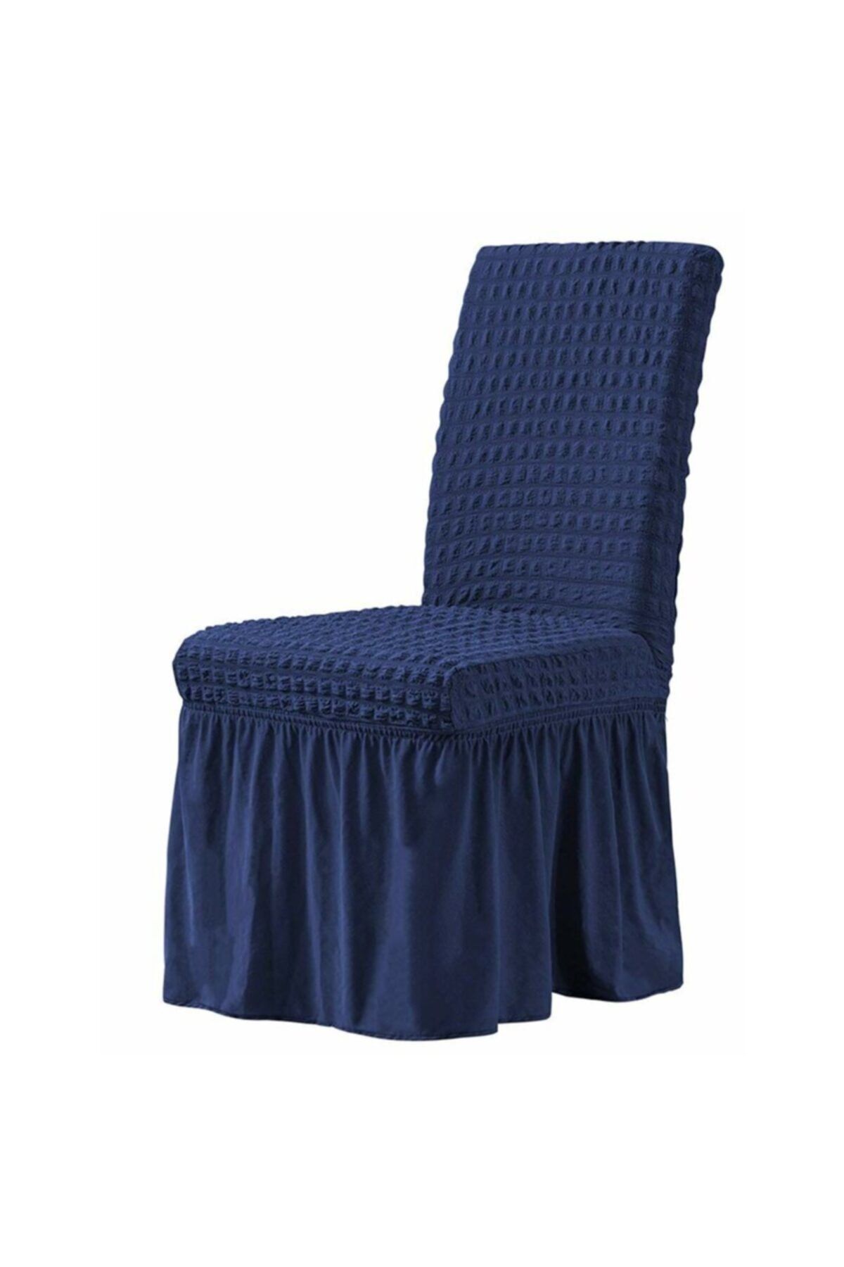 elgeyar Bürümcük Sandalye Örtüsü , Sandalye Kılıfı Etekli Mavi 1 Adet