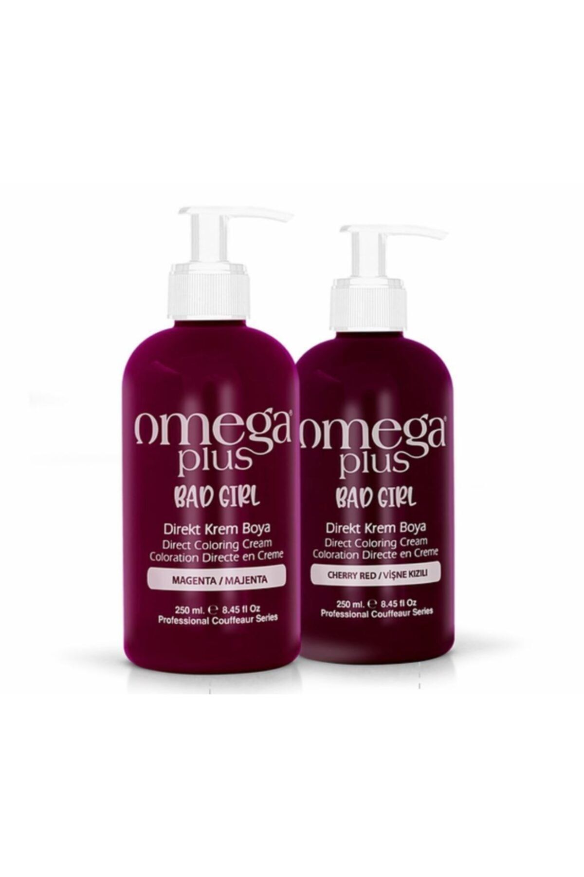 Omega Plus Bad Girl Majenta  Vişne Kızılı Renkli Saç Boyası Seti 250ml 250ml