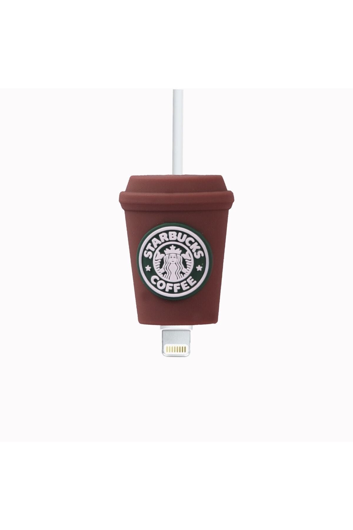 ggcoverstore Kahverengi Starbucks'lı Kablo Koruyucu