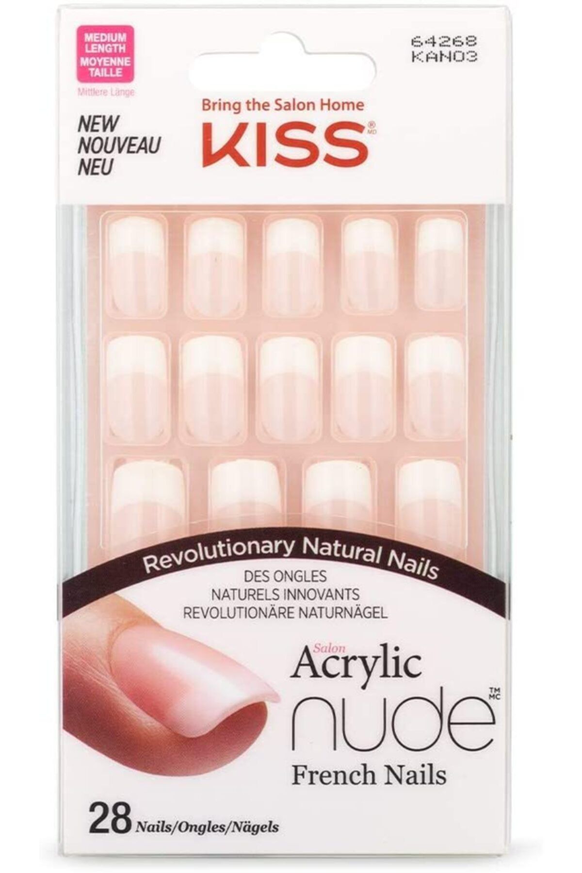 Kiss Acrylic Nude Takma Tırnak Kan 03