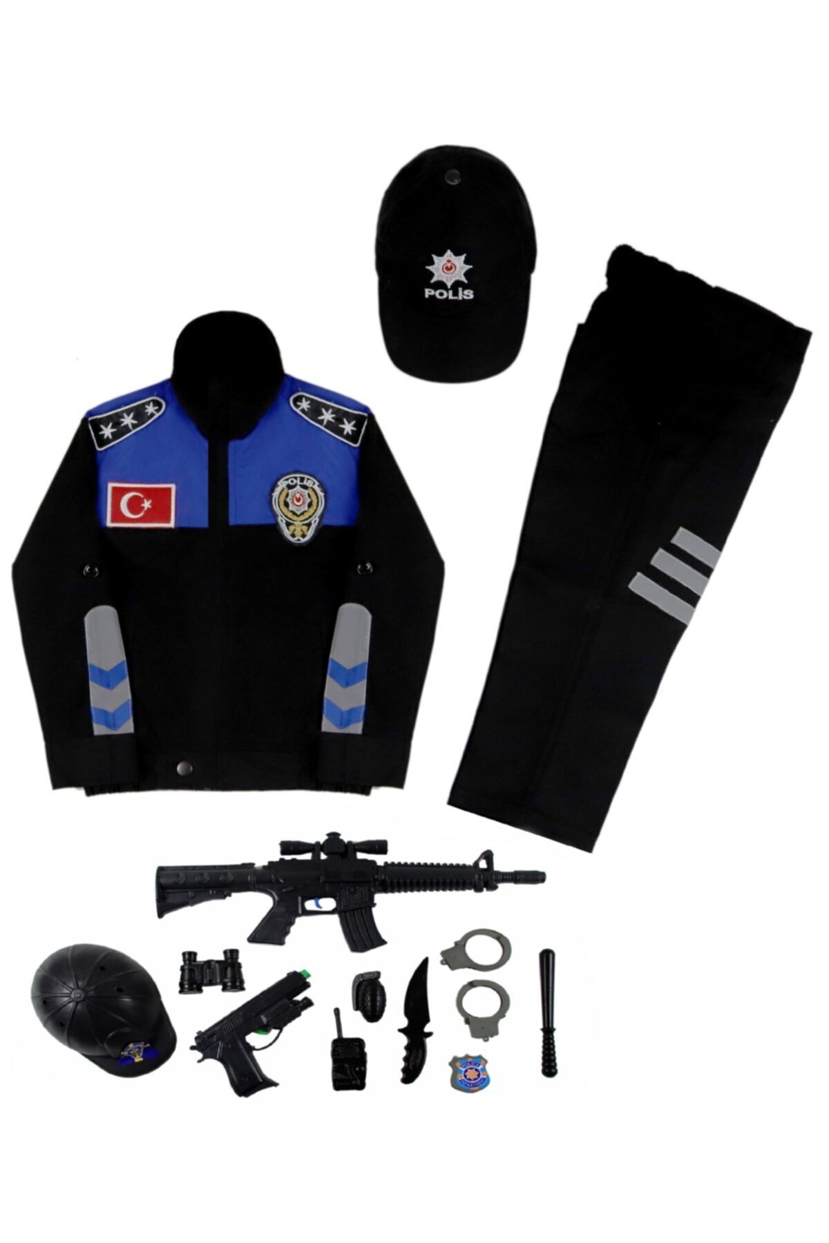 Liyavera Unisex Lacivert Sivil Toplum Polis Kostümü Çocuk Kıyafeti 3