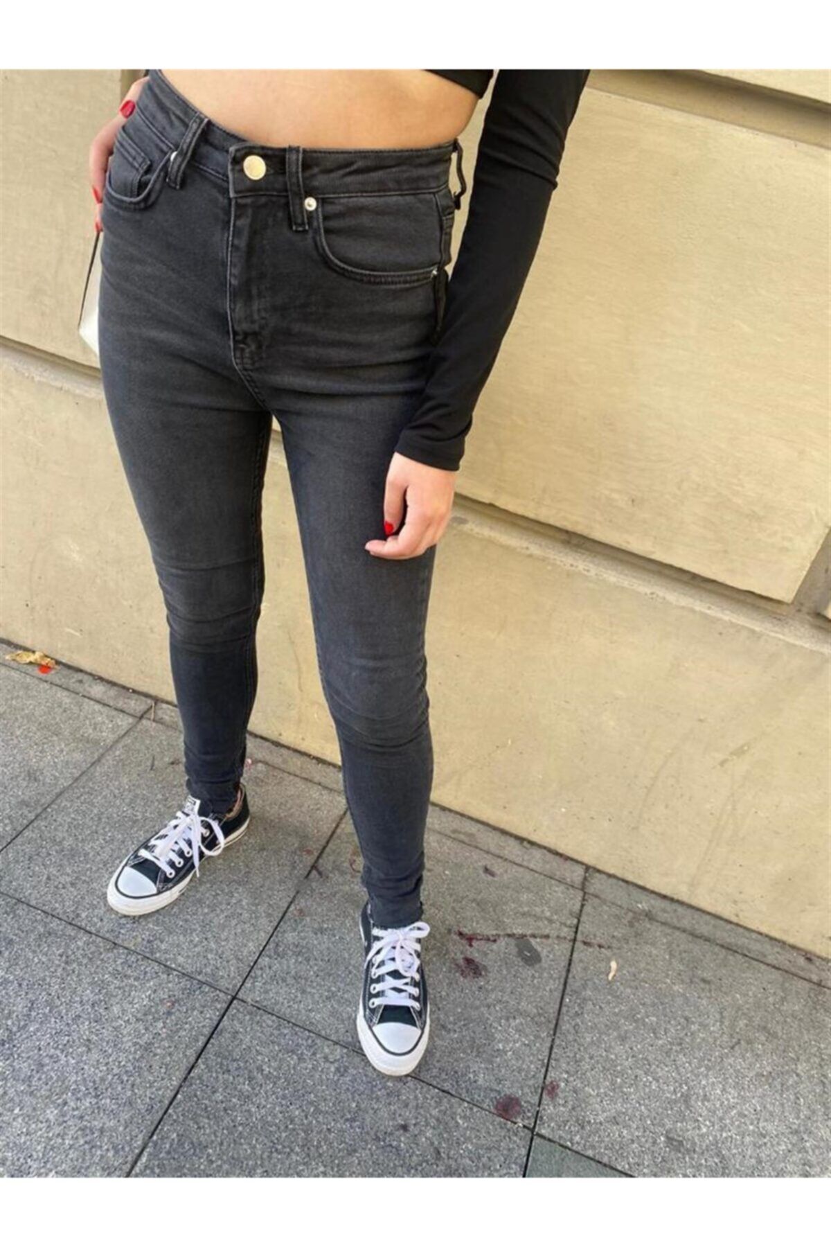 Seda Yalçın Atelier Füme Yüksek Bel Skinny Jean