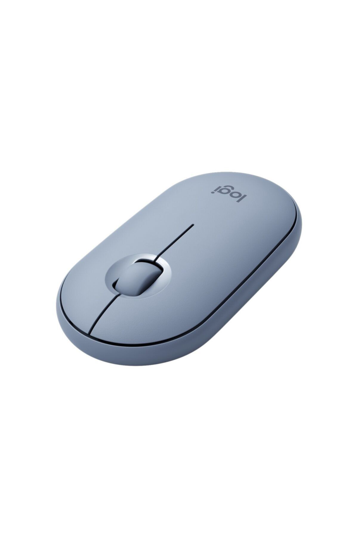 logitech M350 Pebble Sessiz Kablosuz Kompakt Mouse - Mavi/gri