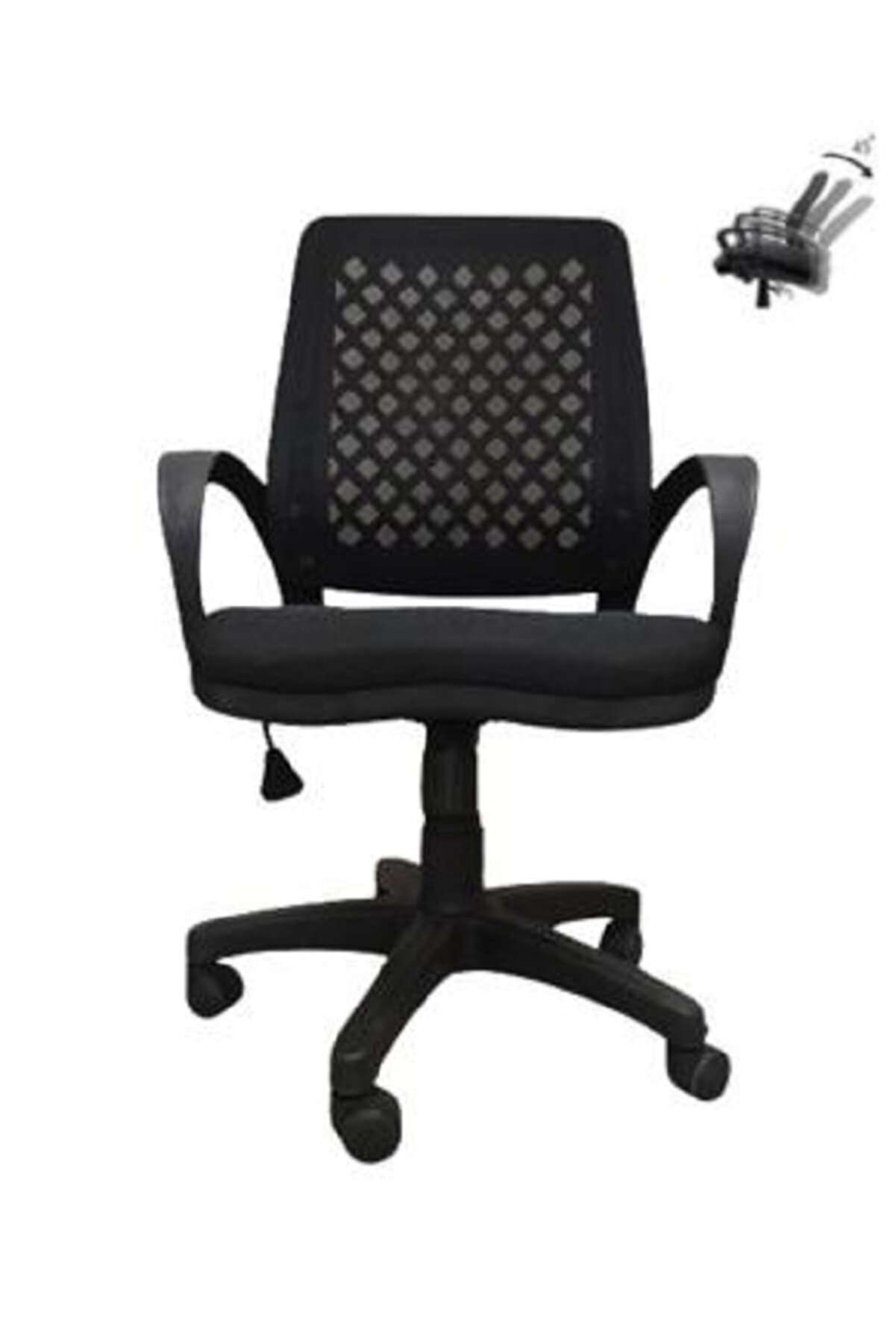 Fabrika Ofis Sandalyesi Siyah Petek Fileli Ofis Çalışma Koltuğu Petek