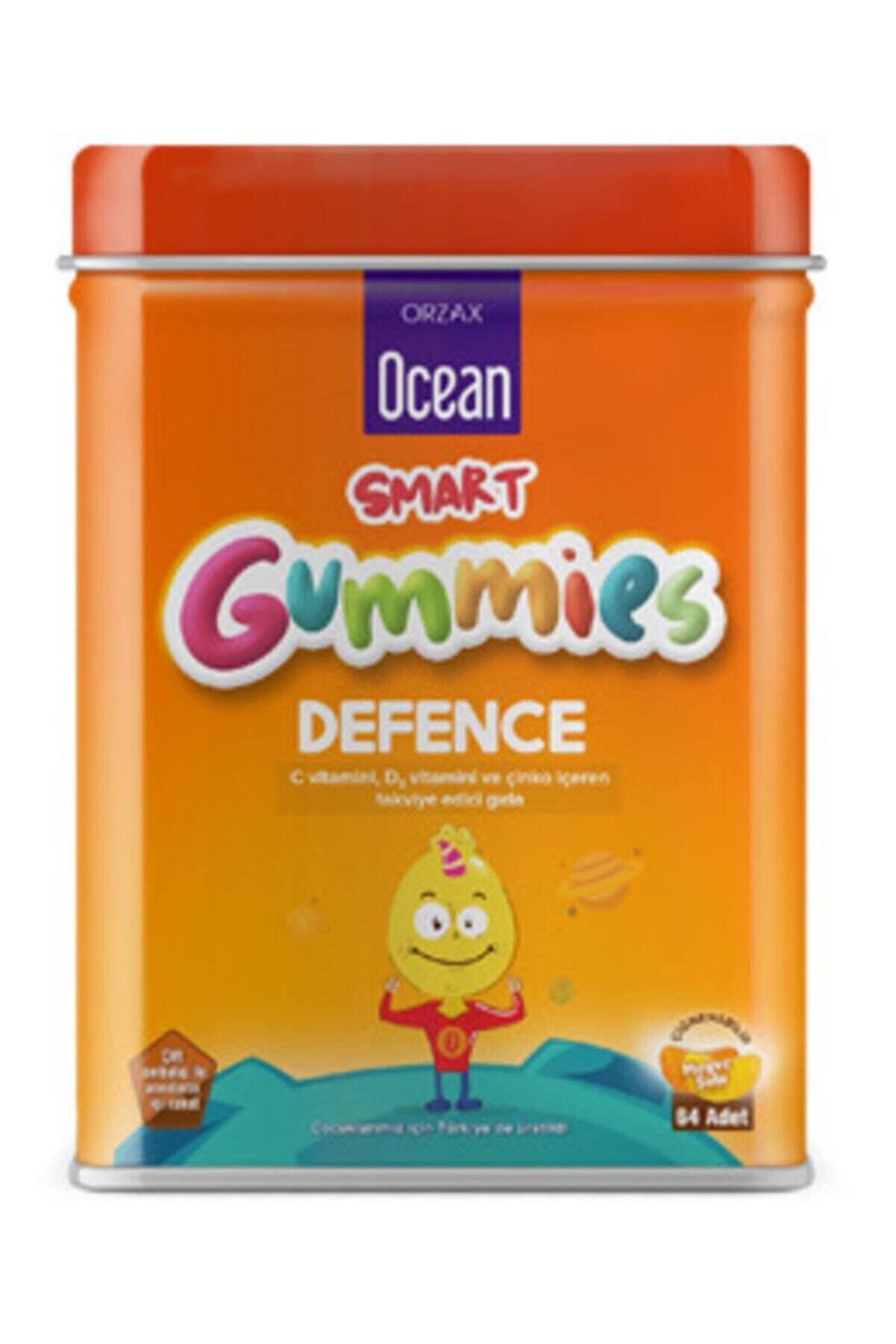 Ocean Smart Gummies Defence C Vitamini , D3 Vitamini Ve Çinko Içeren Takviye Edici Gıda 64 Jel Tablet