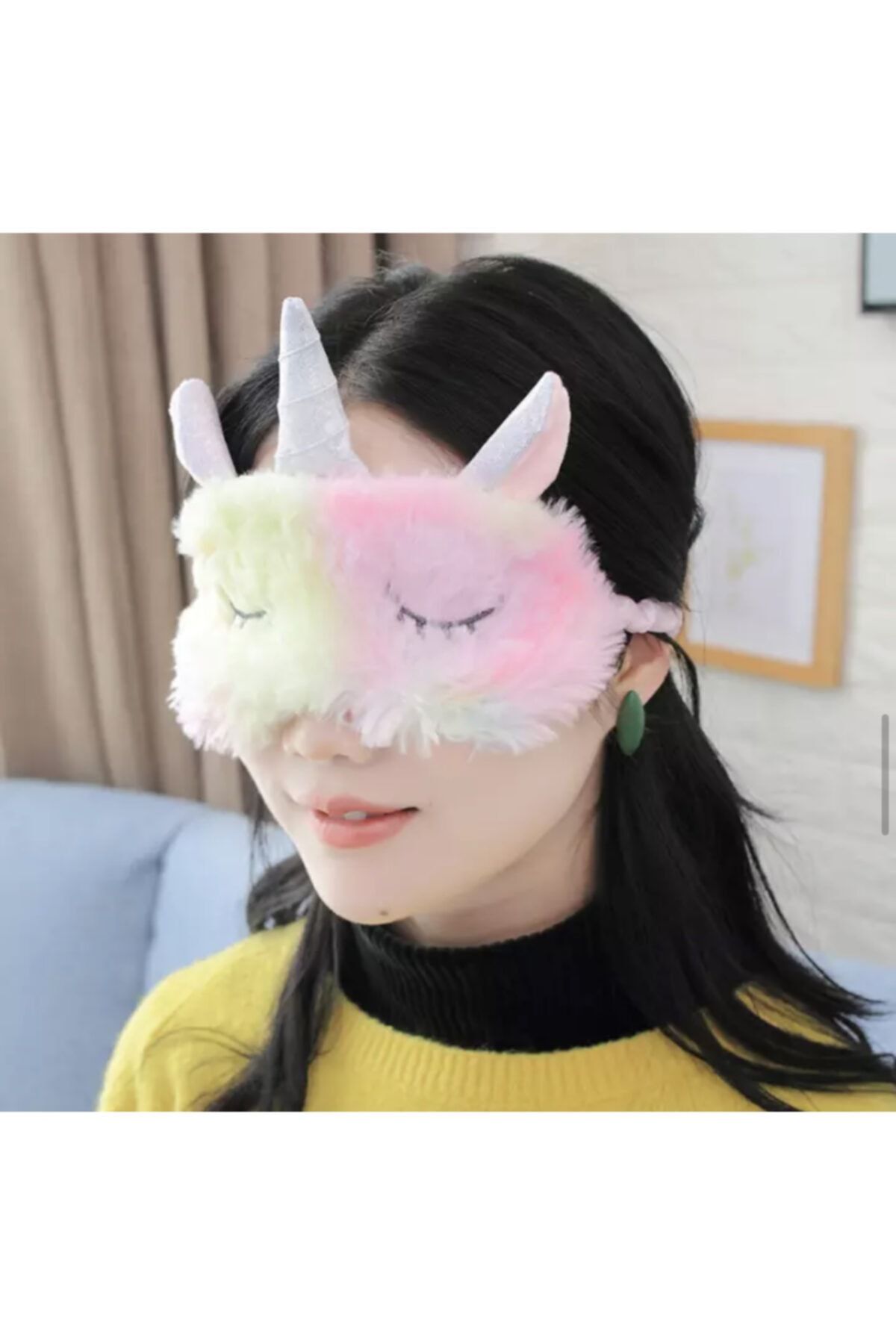 Happystore Sevimli Unicorn Peluş Göz Bandı