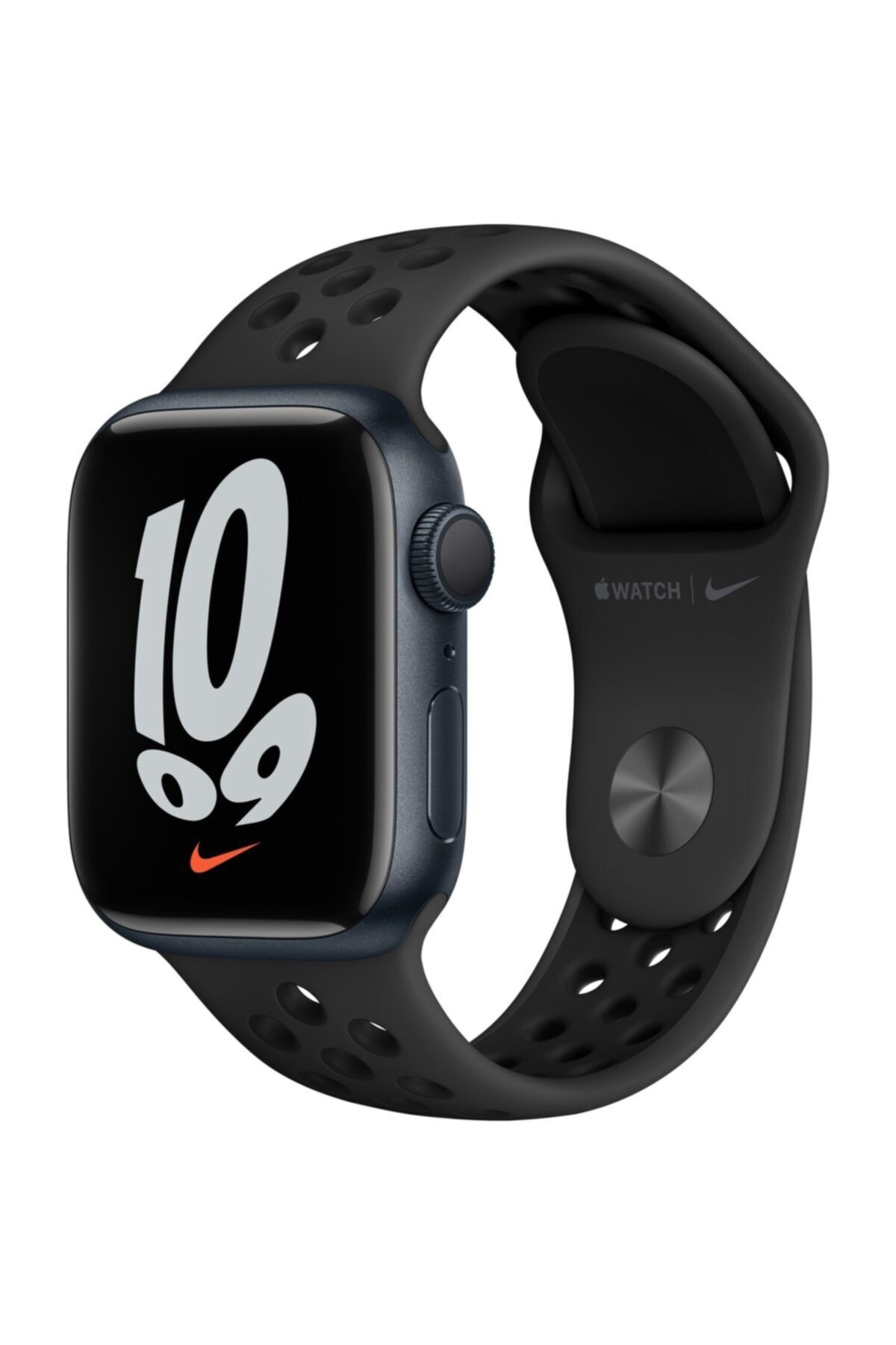 Apple Watch Nike Series 7 41mm GPS Siyah Alüminyum Kasa Siyah Nike Spor Kordon (Apple Türkiye Garantili)