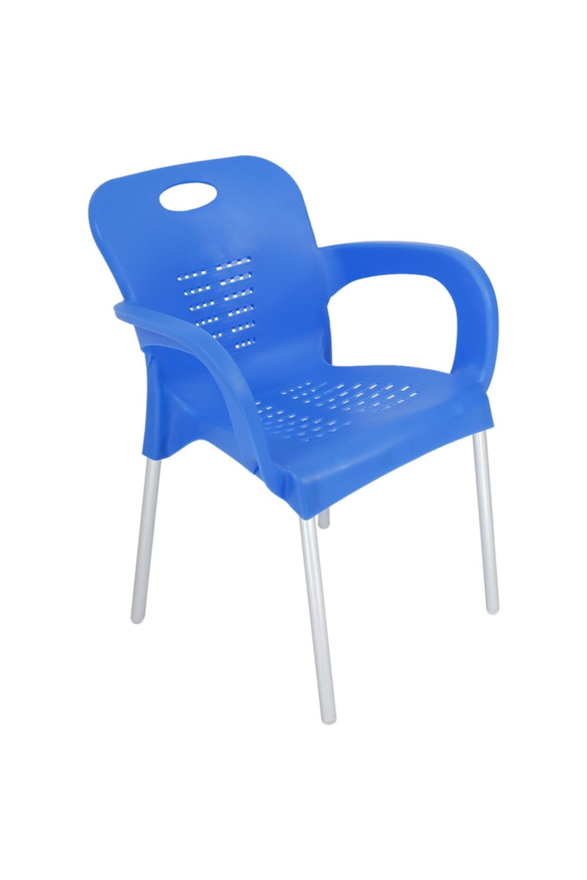 Mandella Nil Sandalye (6 ADET) Alüminyum Ayaklı Mavi