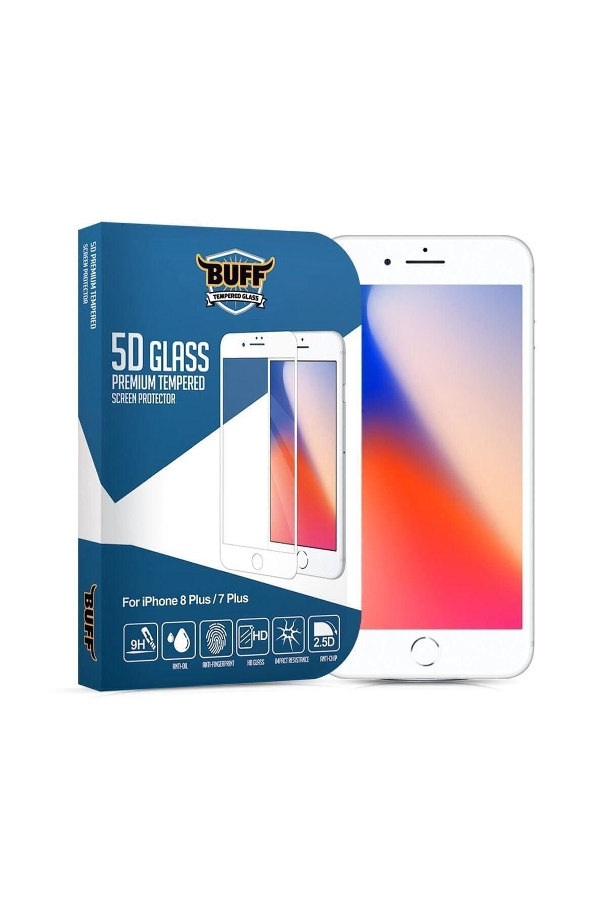 Buff Labs Iphone 8 Plus / 7 Plus 5d Uyumlu Glass Ekran Koruyucu