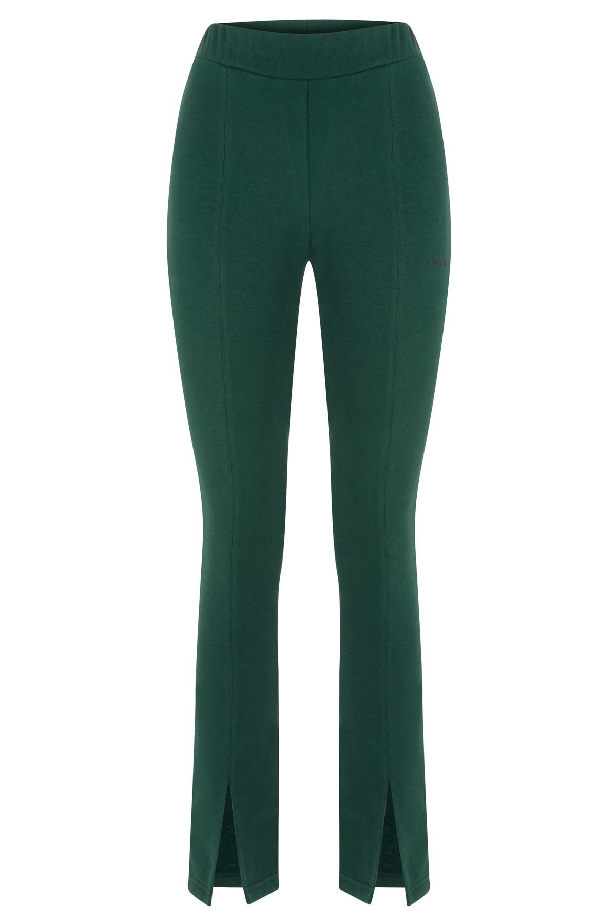 By Umut Design Önden Yırtmaçlı Ekstra Slim Zümrüt Yeşili Pantolon
