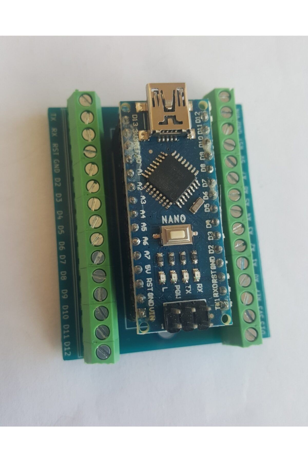 Arduino Nano 3.0 Terminal Adaptör Board Vidalı Klemens Soketli