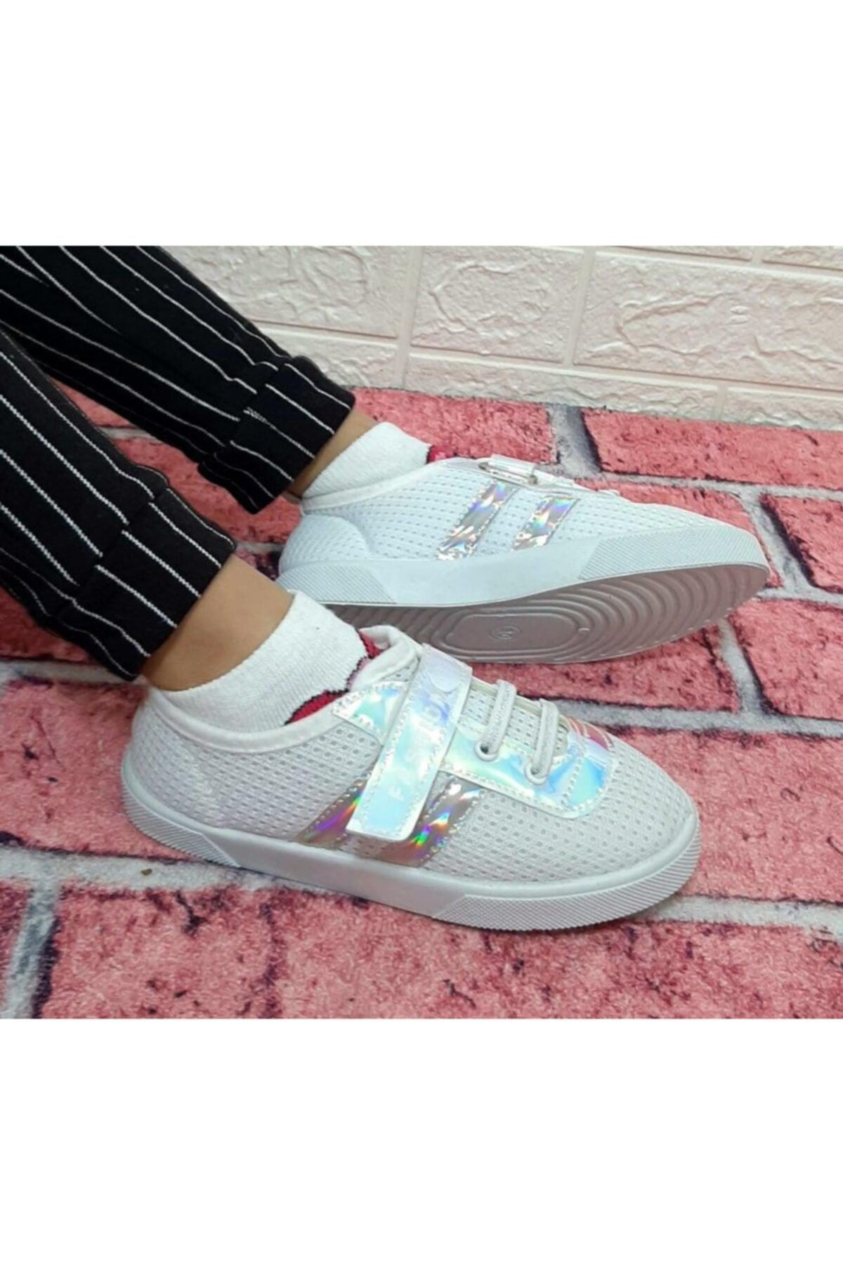 Gezer 3045-3046 Beyaz Renk Kız Çocuk Sneaker Spor Ayakkabı