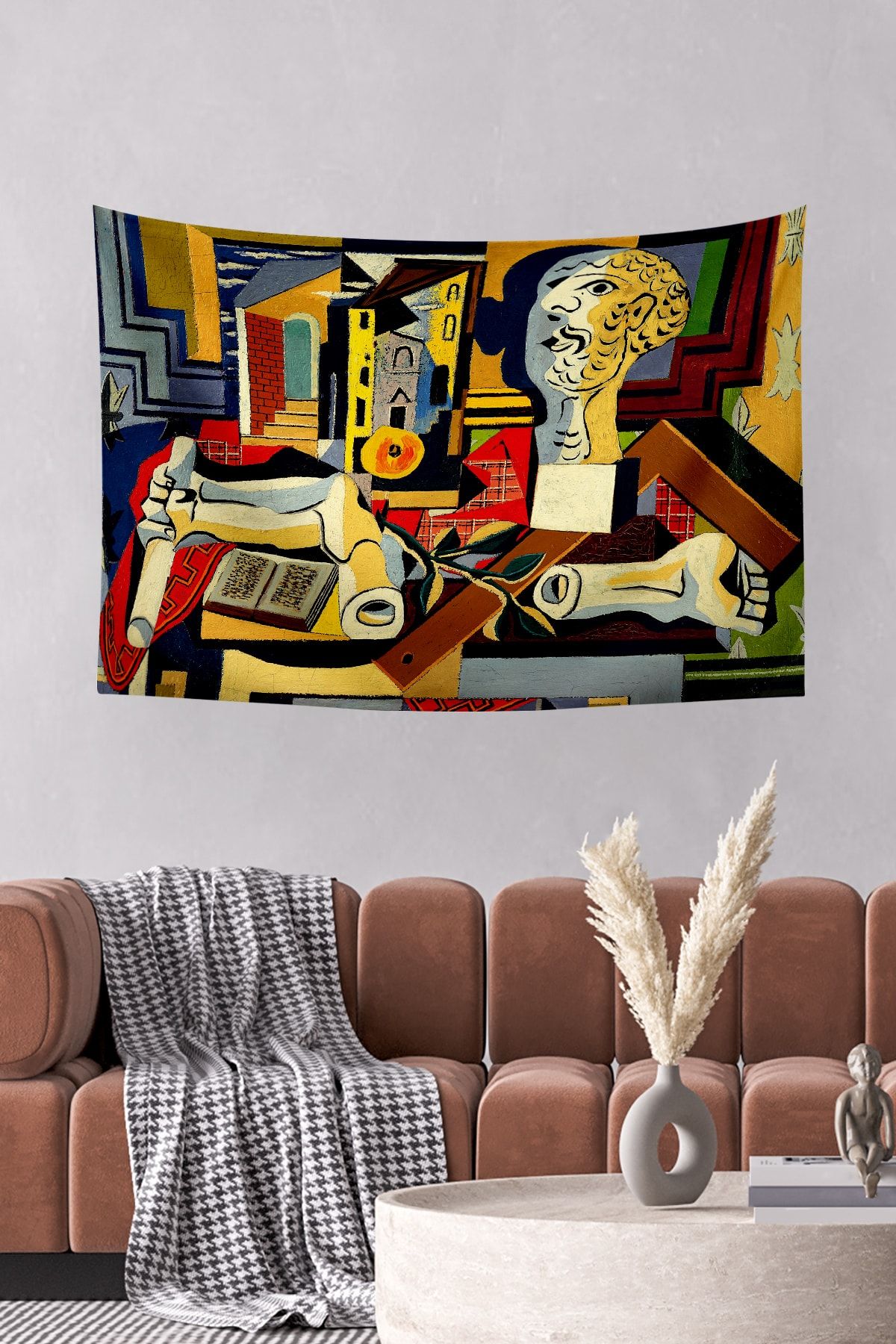 Vagonik Pablo Picasso Stüdyoda Duvar Örtüsü Halısı 140x100 Cm-70x100 Cm