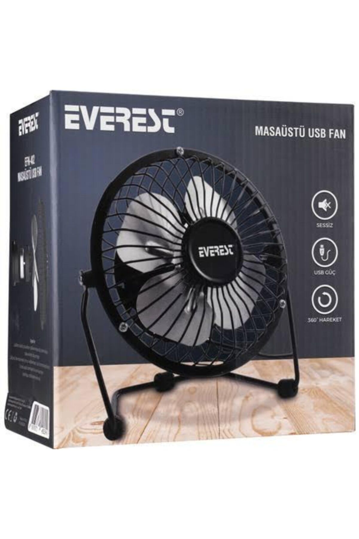 Everest Efn-482 Usb Masaüstü Metal Fan