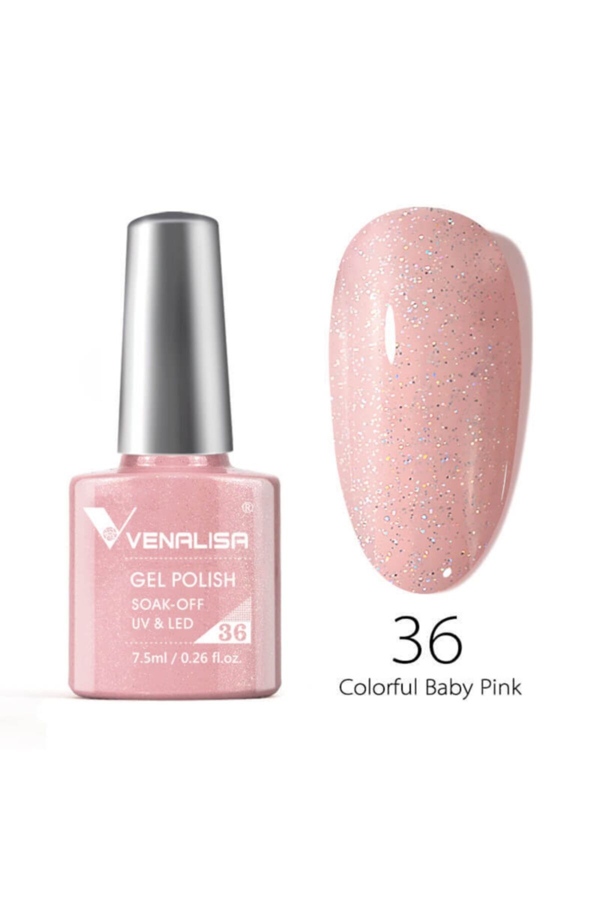 Venalisa 7.5 Ml Uv Led Kalıcı Oje Colorful Baby Pink No.36