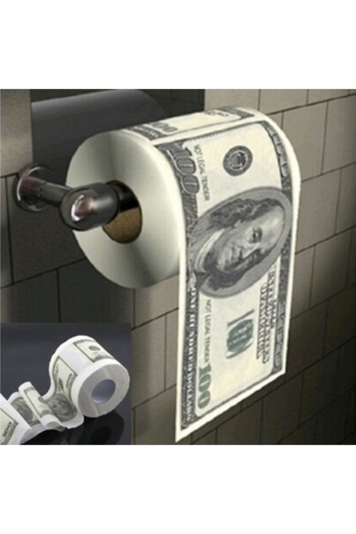SYNOPE 100 Dolar Mizah Tuvalet Kağıdı Bill Tuvalet Kağıt Rulosu 1 Adet