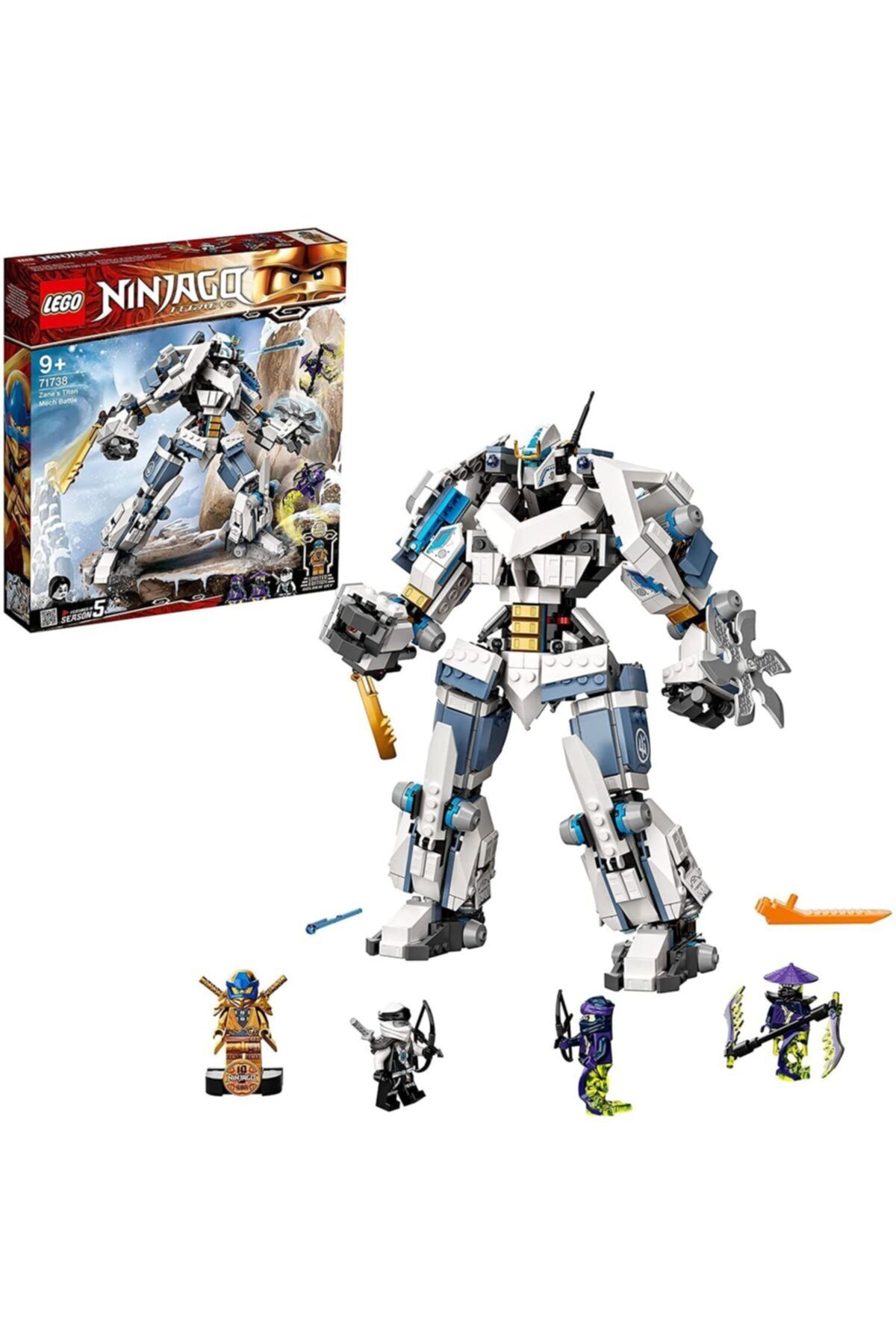 LEGO ® NINJAGO® Legacy Zane’in Titan Makine Savaşı 71738 - Ninja Oyuncak Yapım Seti (840 Parça)