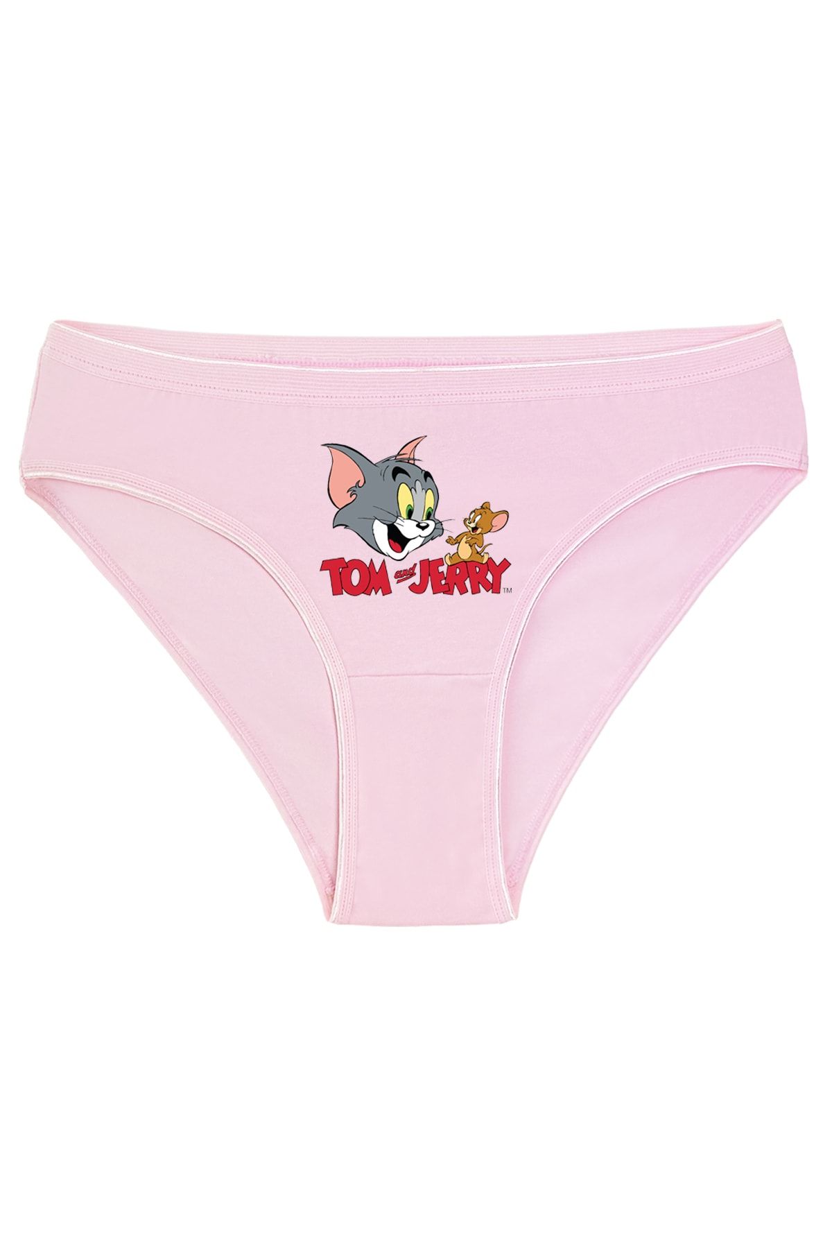 Kio Tasarım Tom Ve Jerry Külot Kadın Pembe Sevgililer-arkadaş-doğum-günü Hediyesi Pamuklu Kilot Don Bikini Kesim