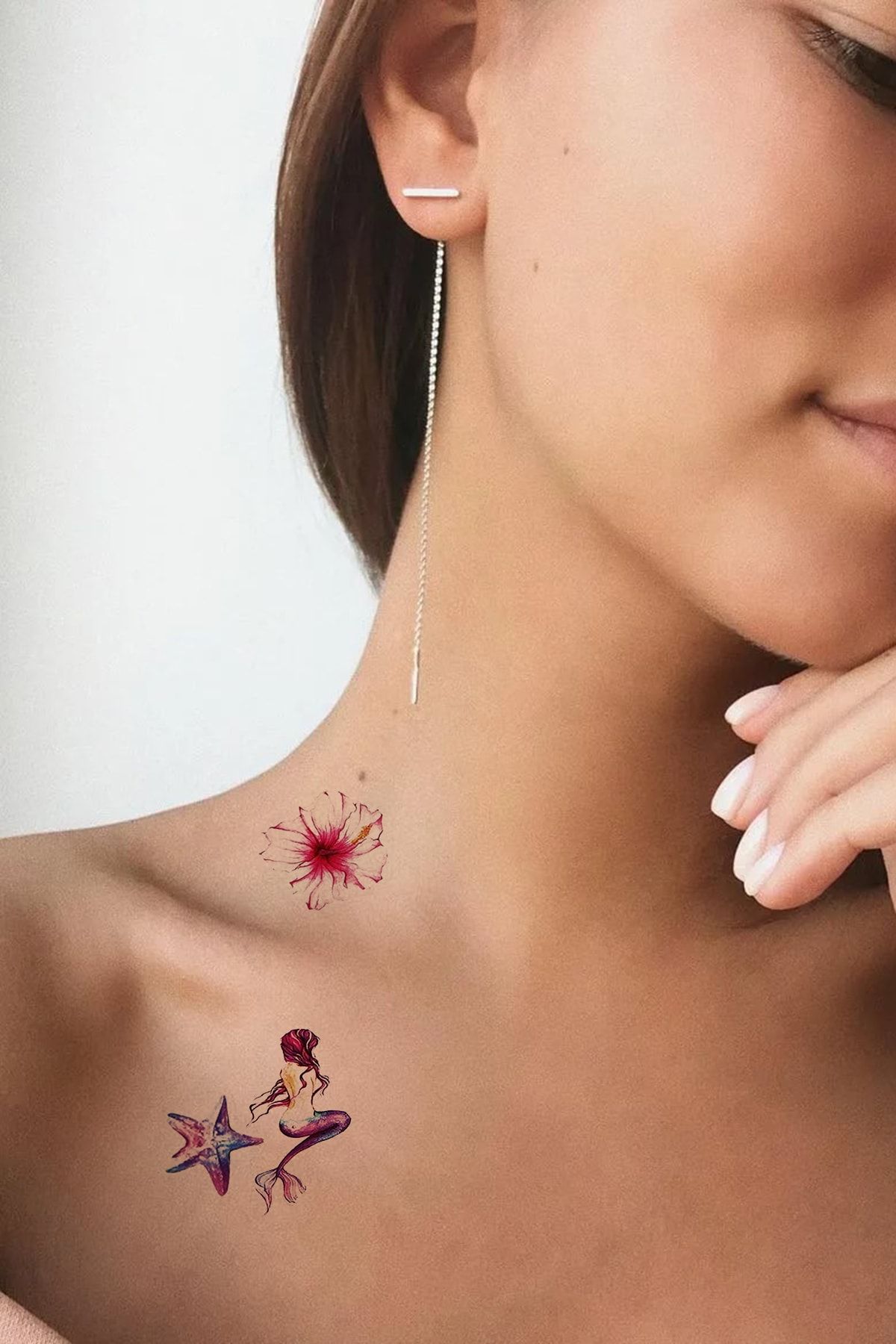 Takıştır Geçici Deniz Kızı Mini Dövme Tattoo