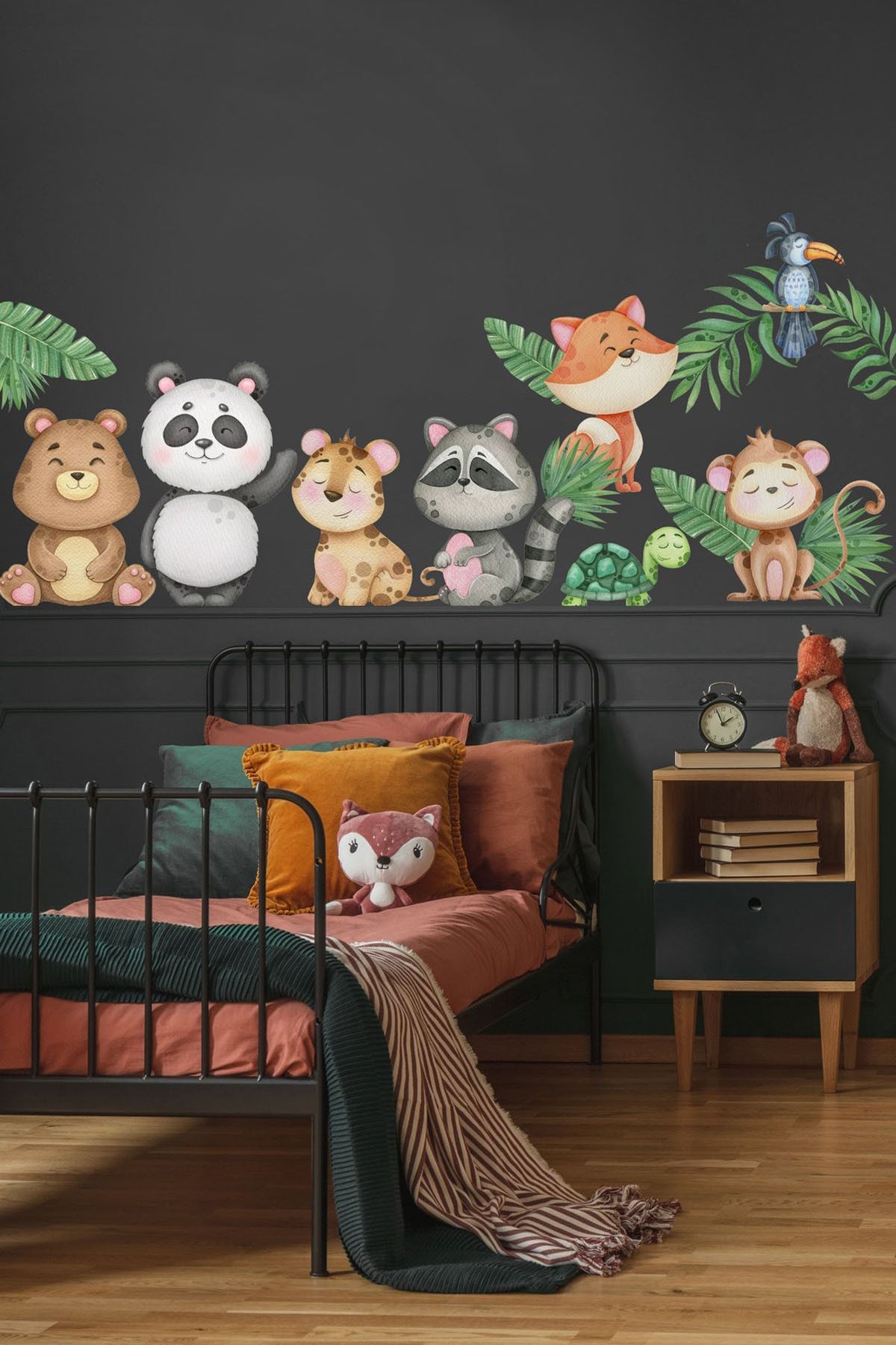 Kt Grup Yavru Hayvanlar Pastel Renkler Bebek Odası Duvar Sticker Seti